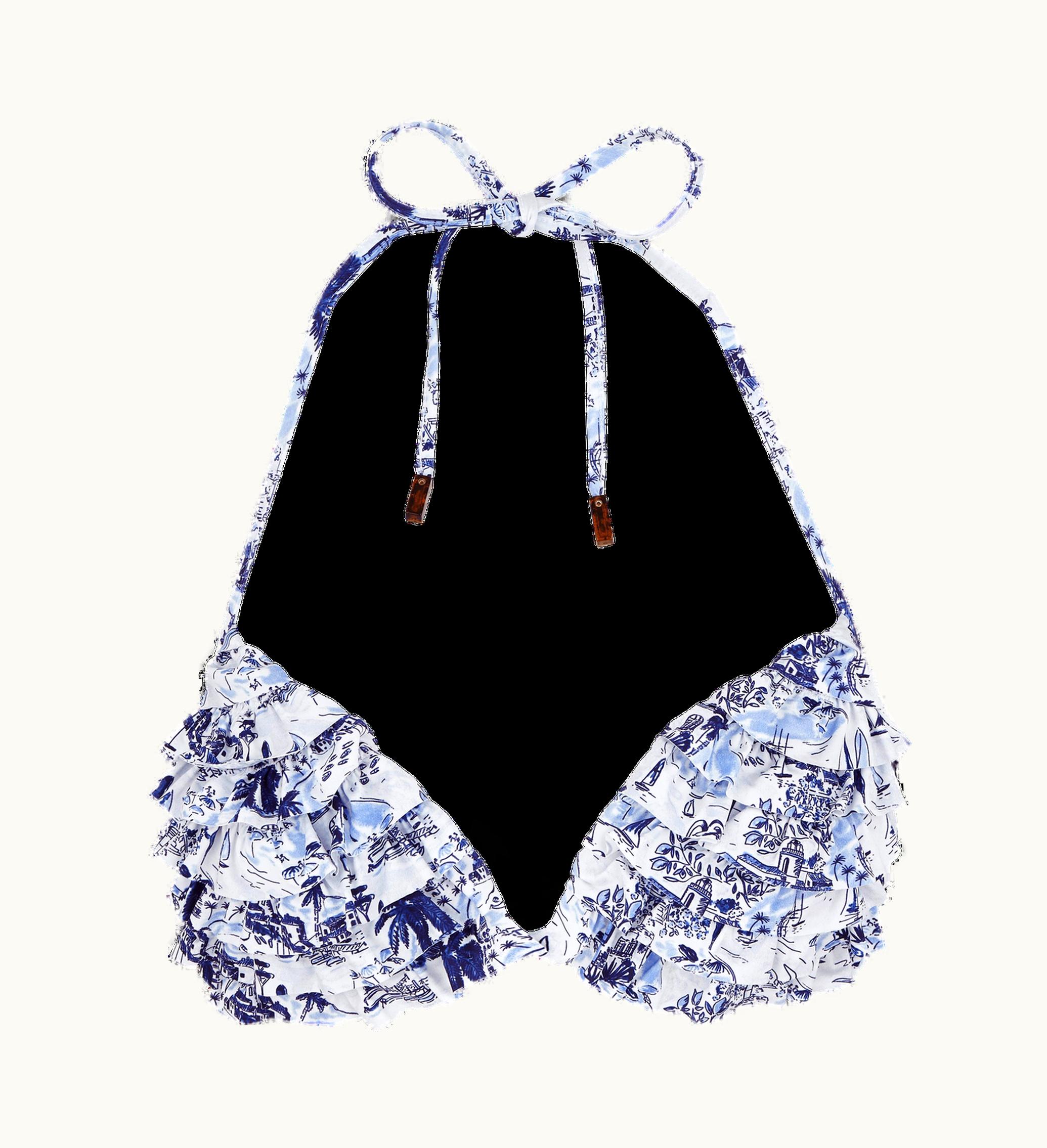 Vilebrequin Vilebrequin Women Triangle Bikini Top Riviera Ink / Blue