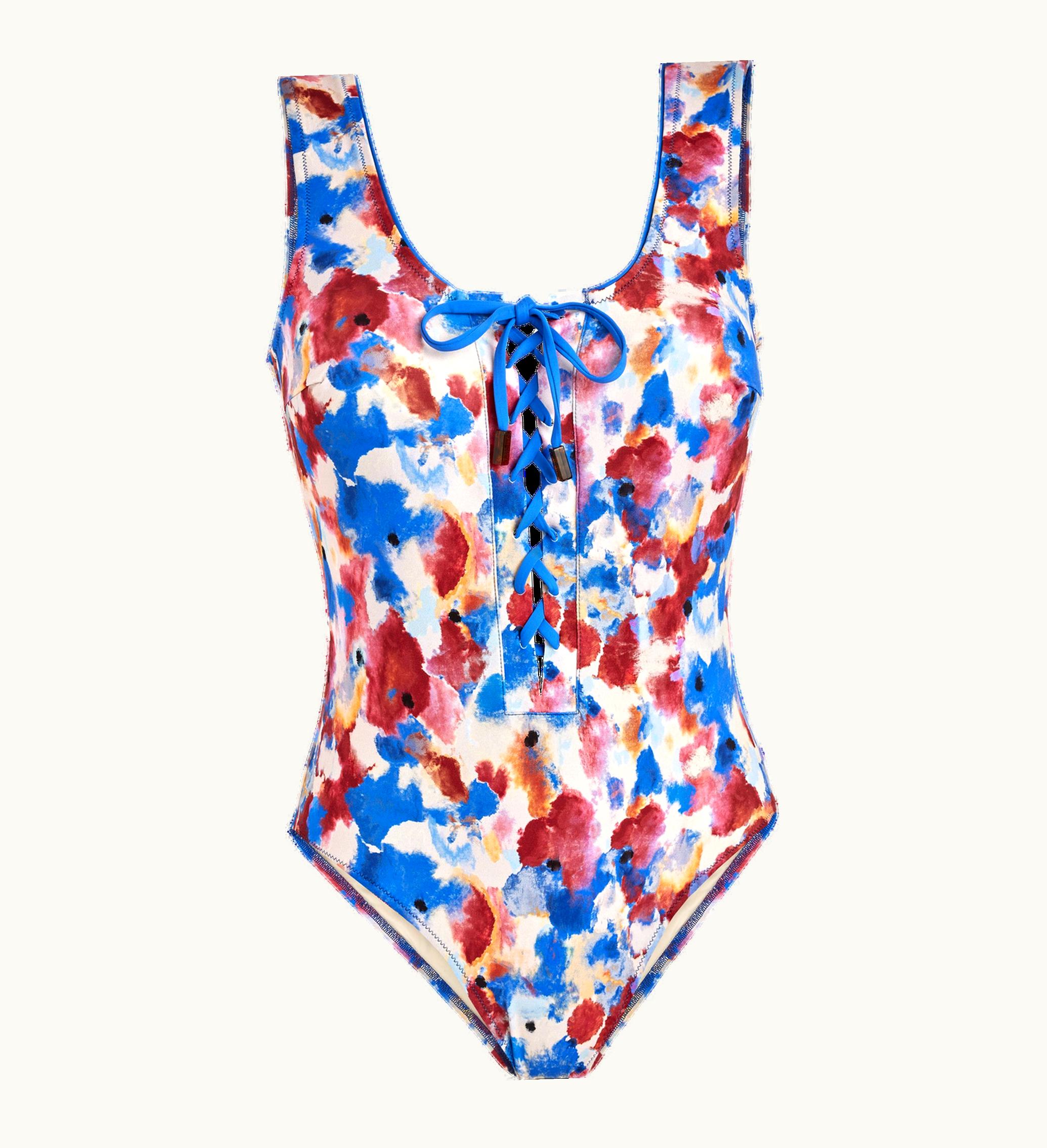 Vilebrequin Vilebrequin Women Lace-Up One-Piece Swimsuit Flowers In The Sky