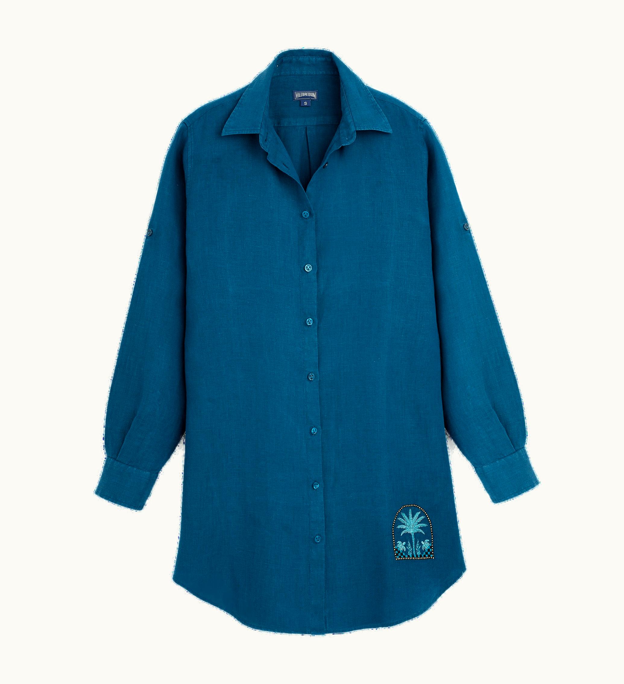 Vilebrequin Women Linen Dress Shirt - Vilebrequin X Abu Dhabi