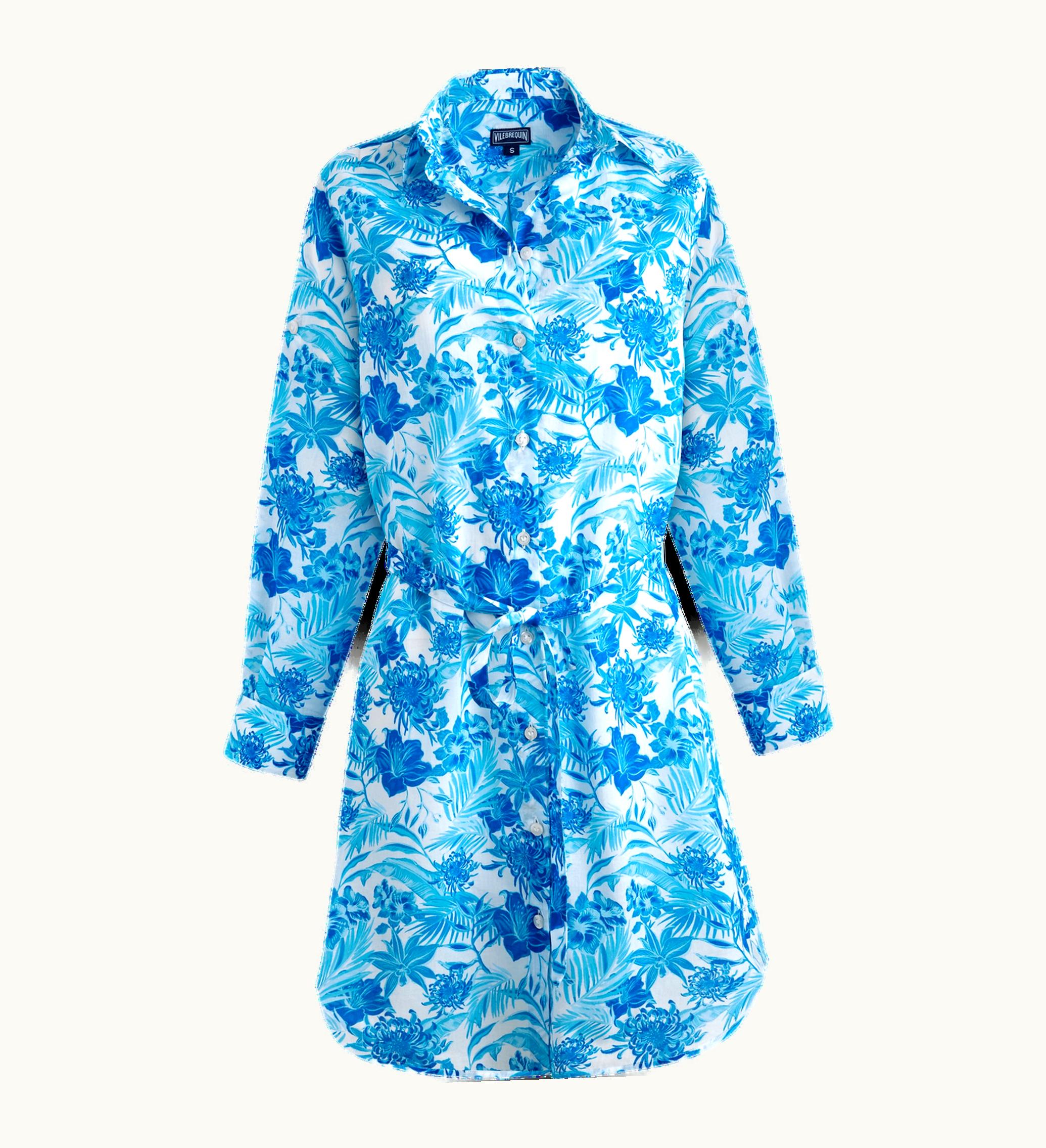Vilebrequin Vilebrequin Women Cotton Voile Shirt Dress Tahiti Flowers