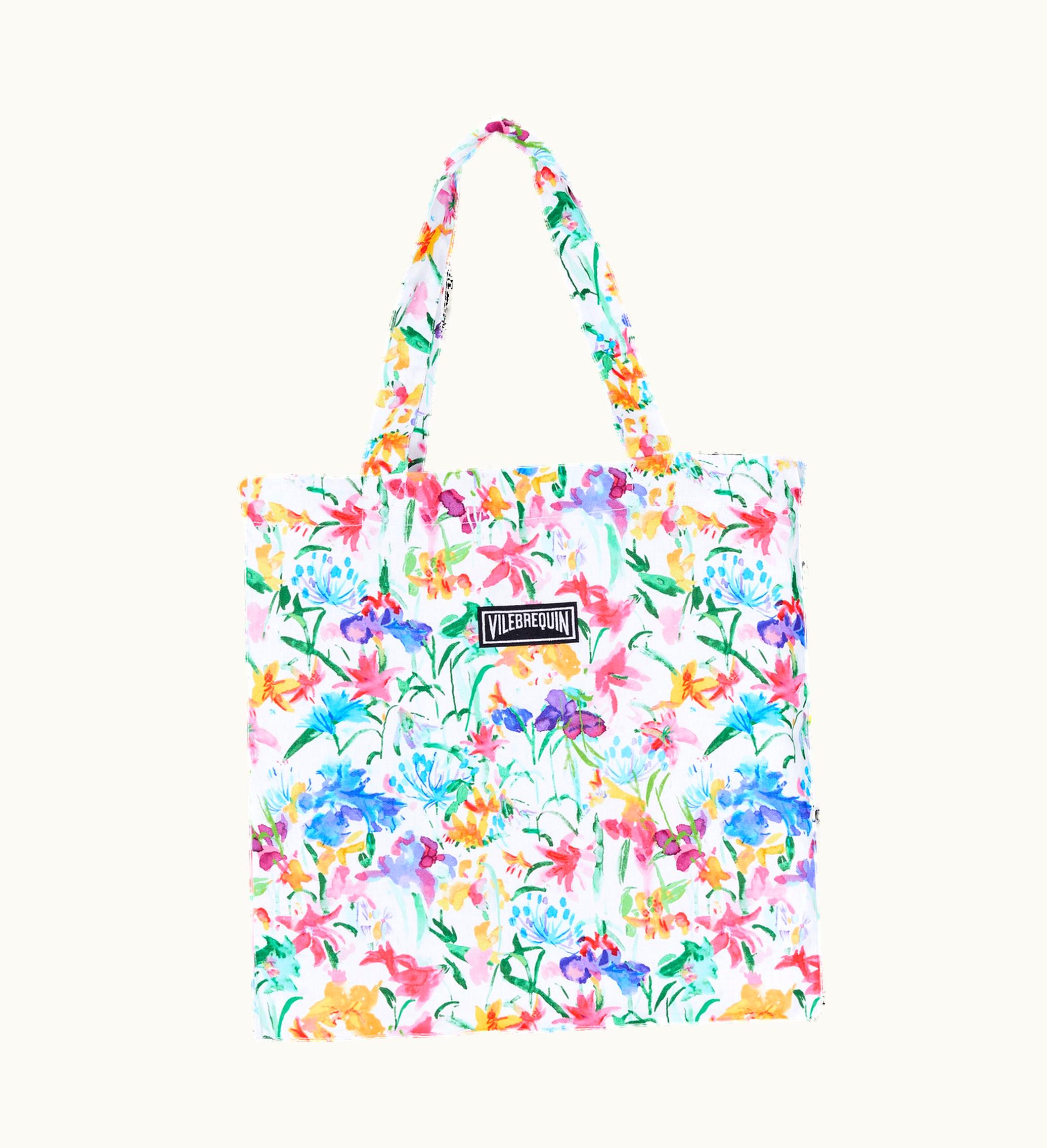 Vilebrequin Vilebrequin Unisex Linen Beach Bag Happy Flowers