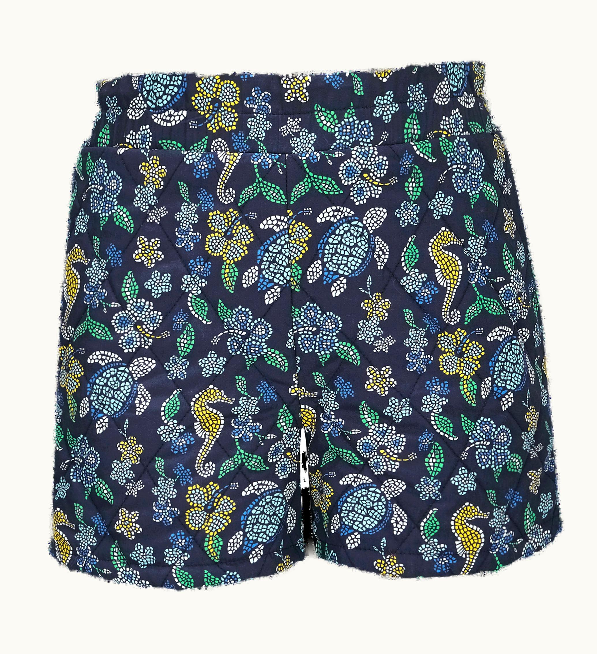 Vilebrequin Vilebrequin Girls Cotton Quilted Bermuda Shorts Mosaïque