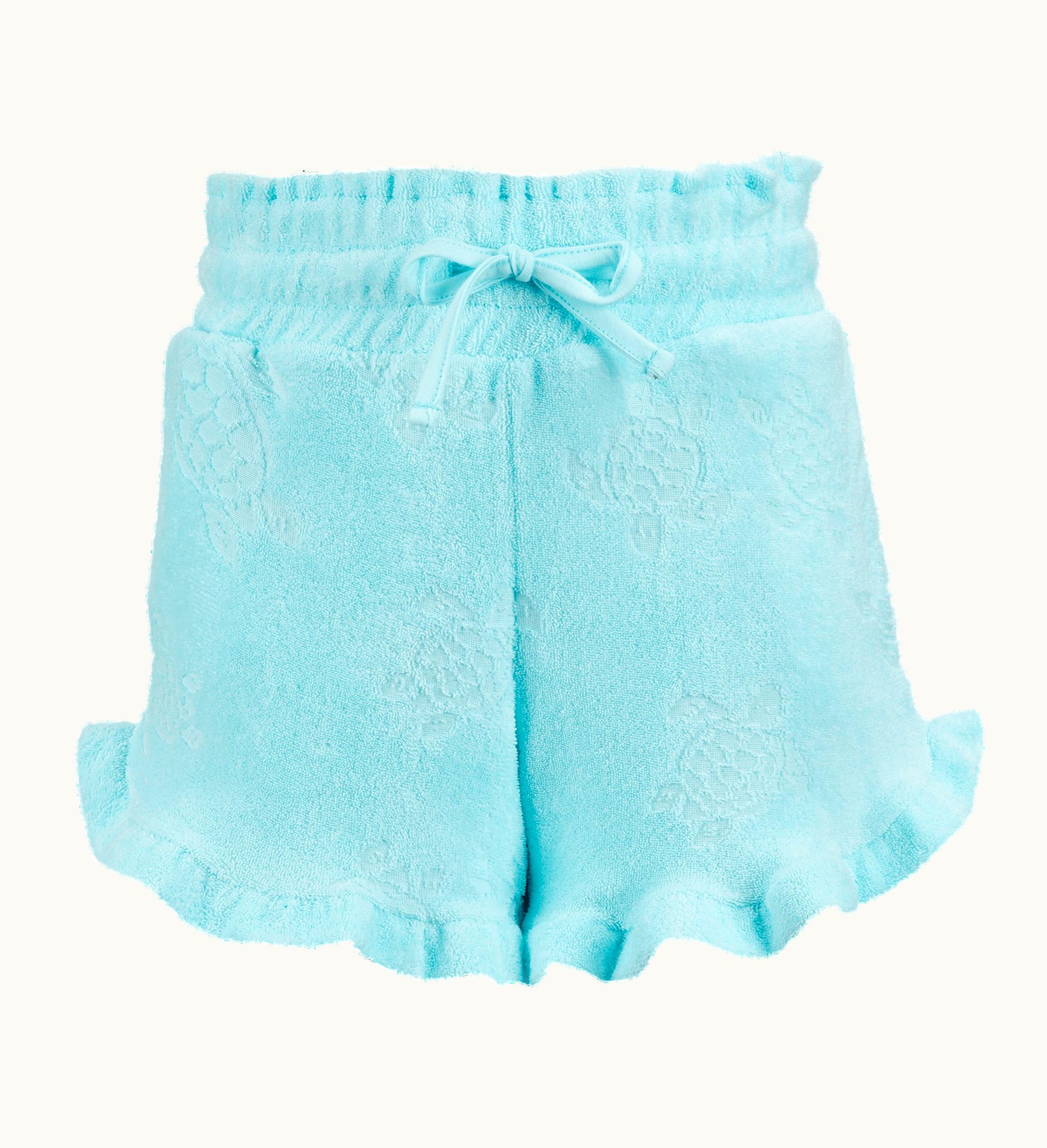 Vilebrequin Vilebrequin Girls Terry Swim Shorts Ronde Des Tortues Thalassa / Blue