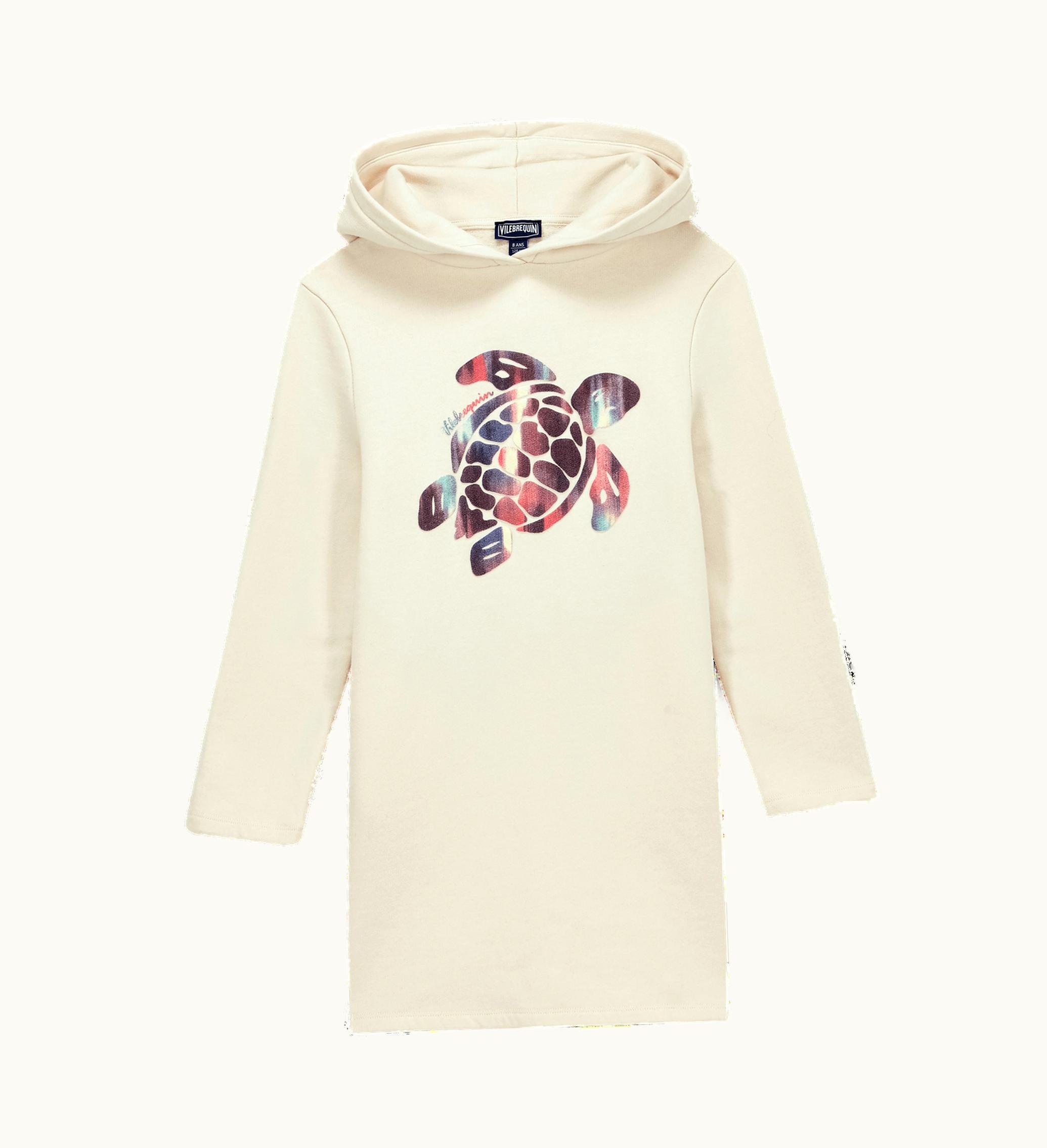 Vilebrequin Vilebrequin Girls Hooded Long Sleeves Dress Ikat Turtle