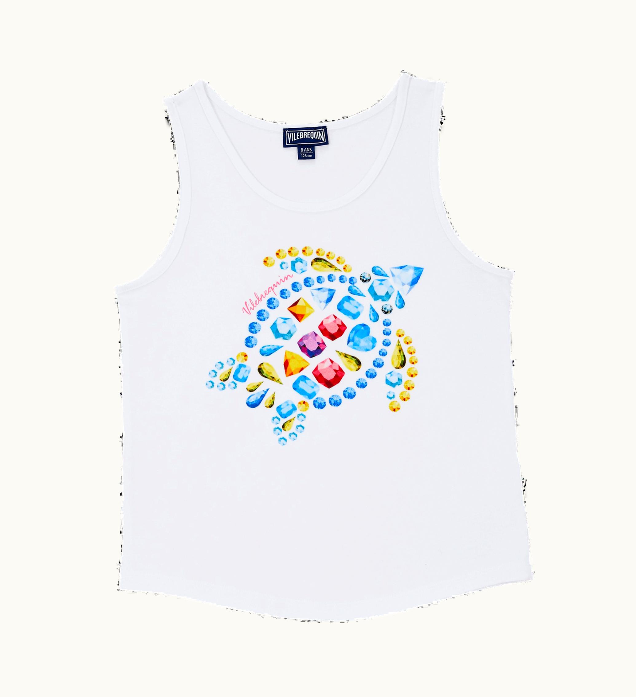 Vilebrequin Vilebrequin Girls Organic Cotton Tank Top Vendôme Turtles