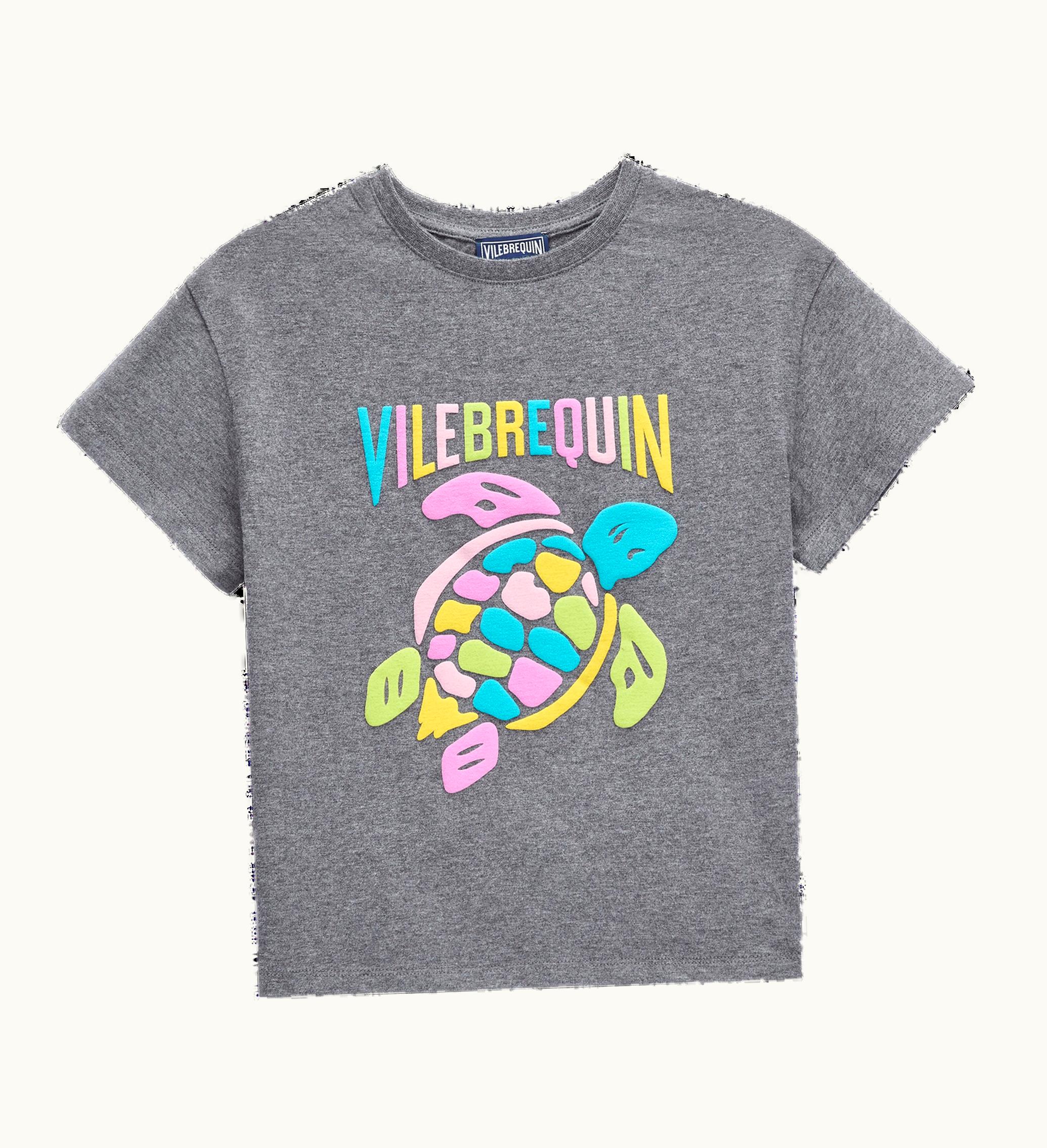 Vilebrequin Vilebrequin Girls Cotton T-Shirt Multicolor Turtle Placed