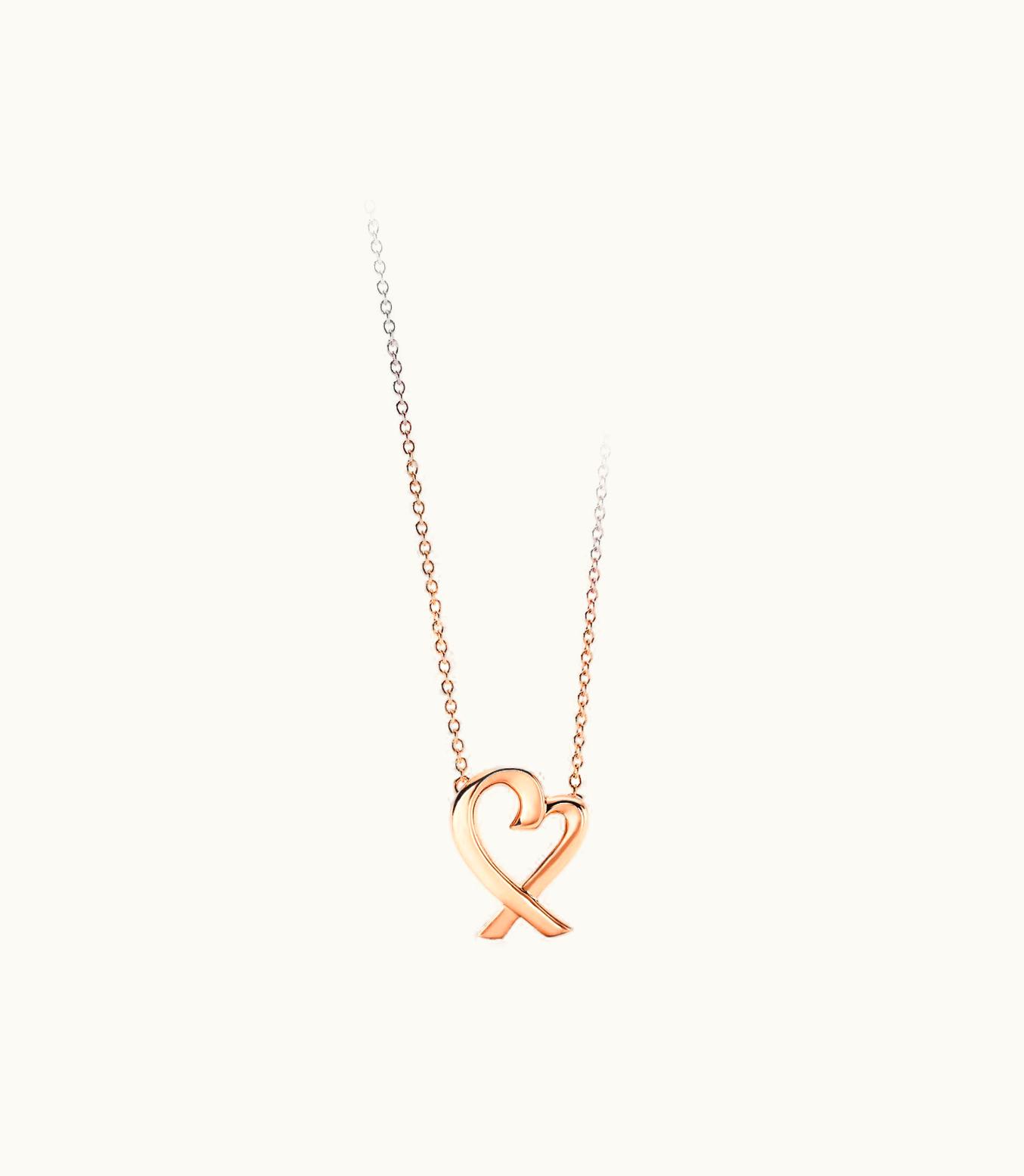 Tiffany & Co Paloma Picasso® Loving Heart Pendant In 18K Rose Gold, Small