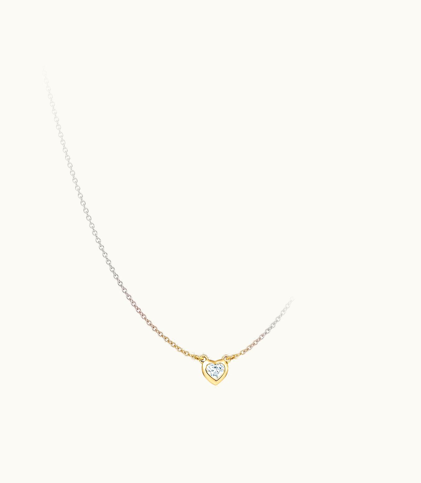 Tiffany & Co Elsa Peretti® Diamonds By The Yard® Heart Necklace In 18K Gold