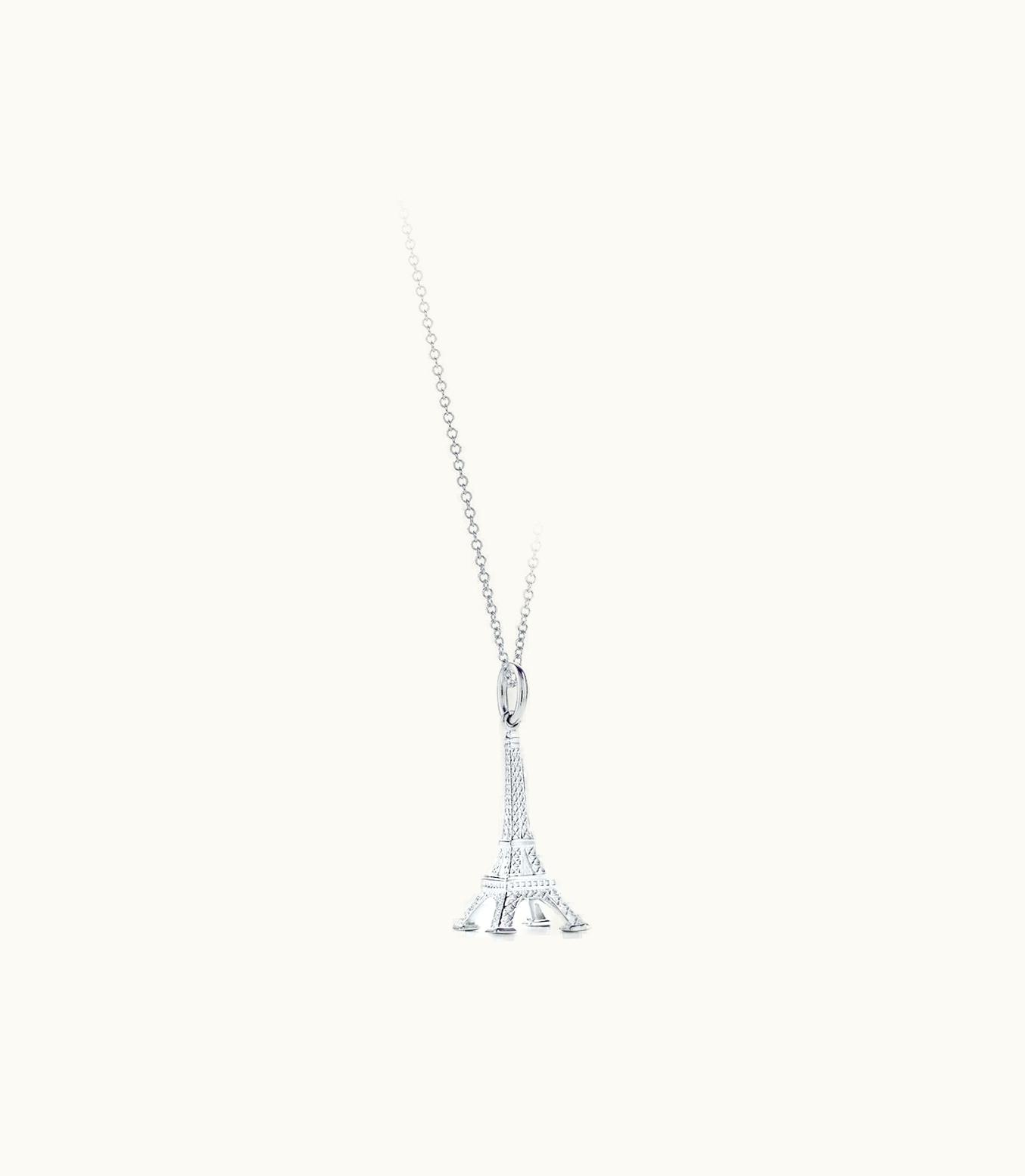 Tiffany & Co Eiffel Tower Charm In Sterling Silver On A Chain