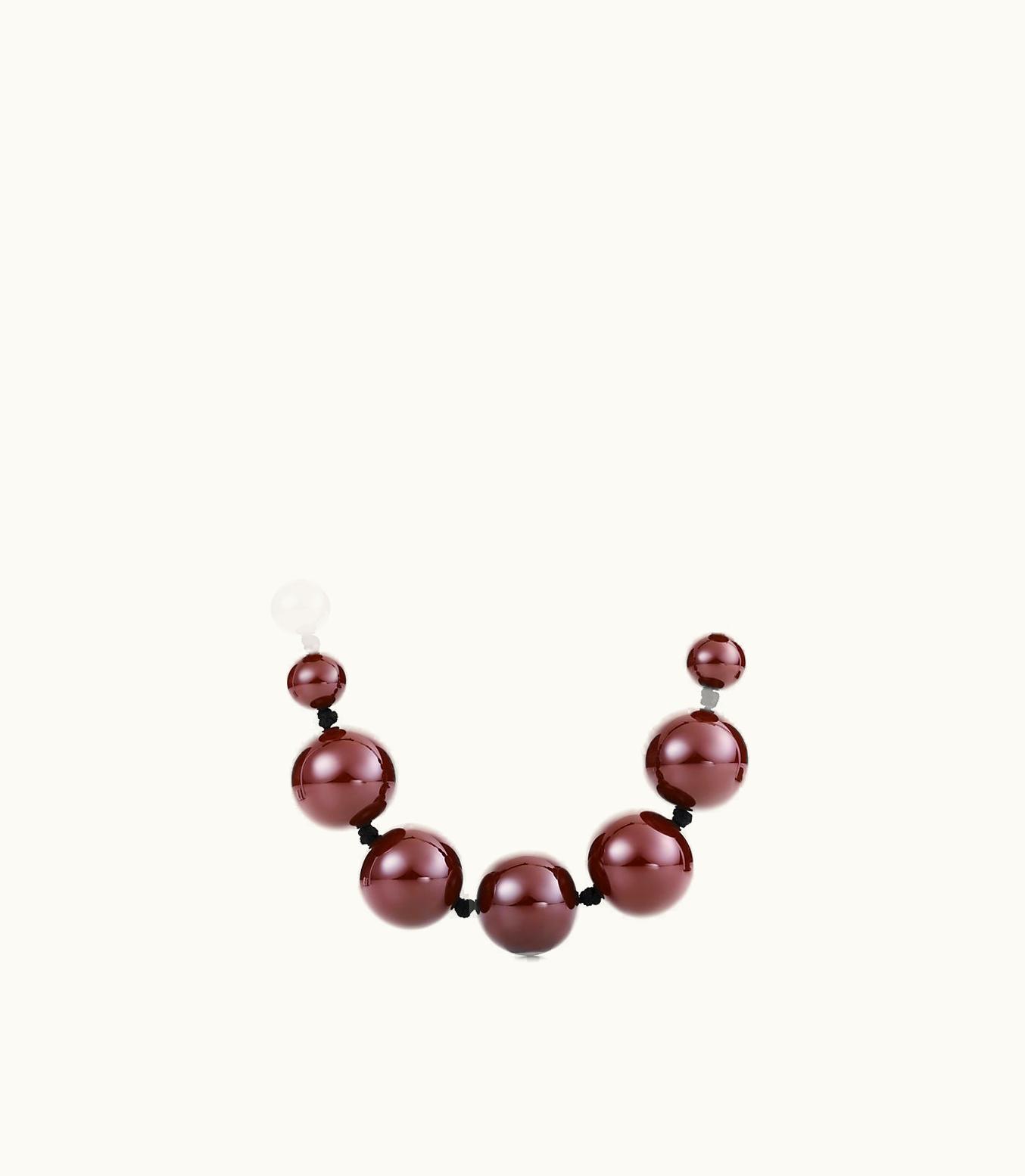 Tiffany & Co Elsa Peretti® Sphere Necklace In Brown Lacquer Over Japanese Hardwood