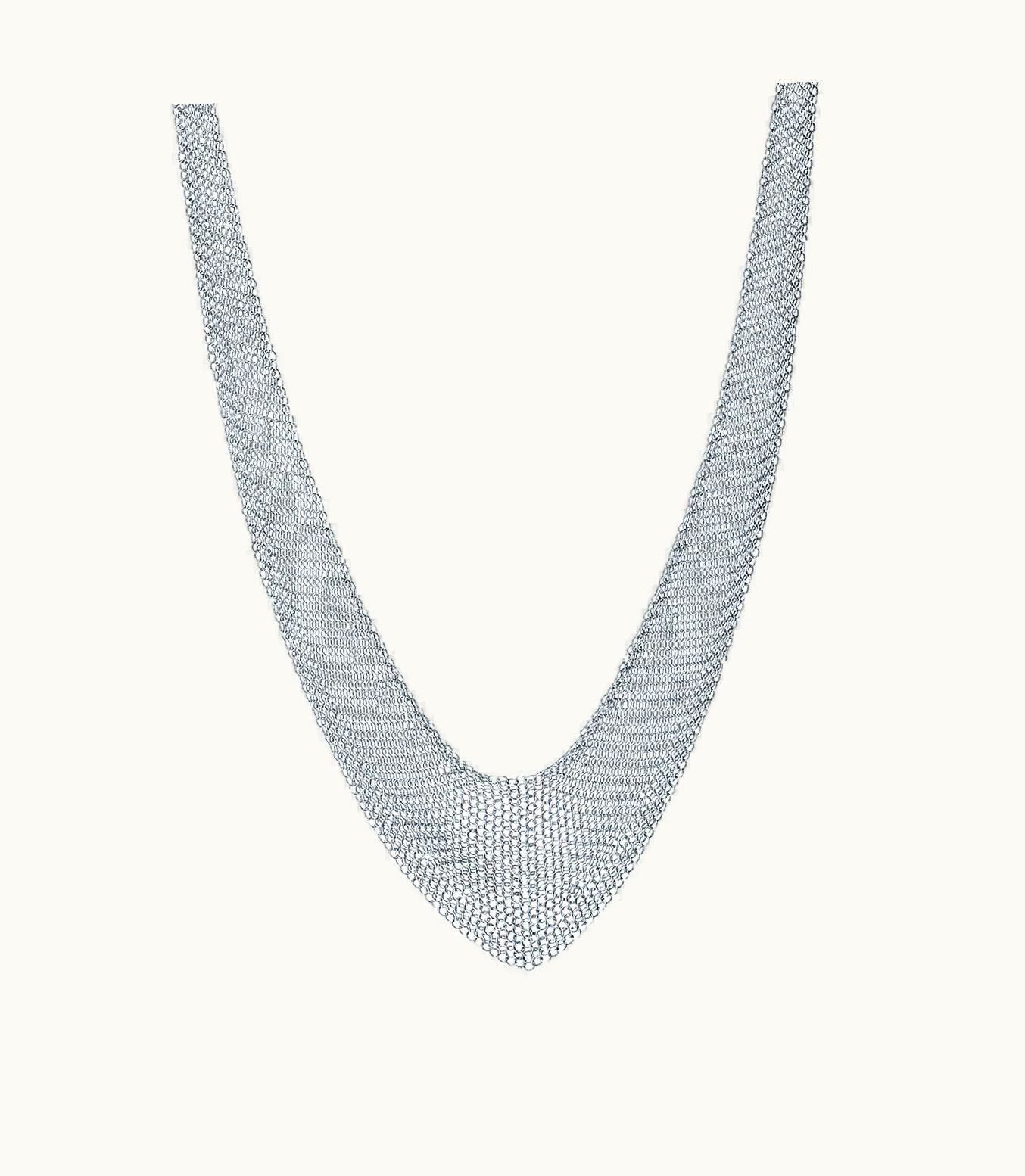 Tiffany & Co Elsa Peretti® Mesh Bib Necklace In Sterling Silver, Small