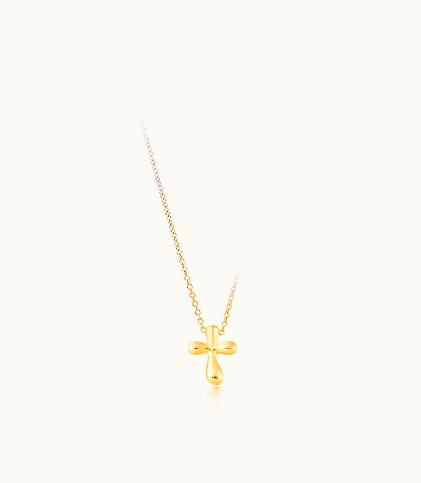 Tiffany & Co Elsa Peretti® Cross Pendant In 18K Gold, 12 Mm Wide