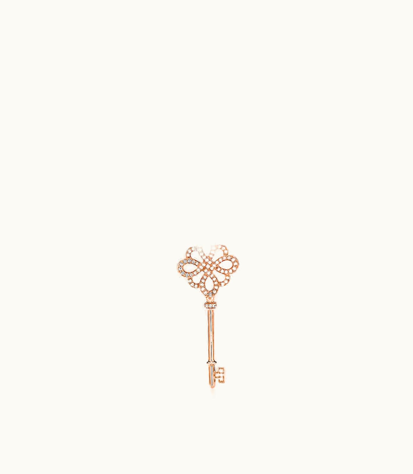 Tiffany & Co Tiffany Keys Knot Key In 18K Rose Gold With Diamonds