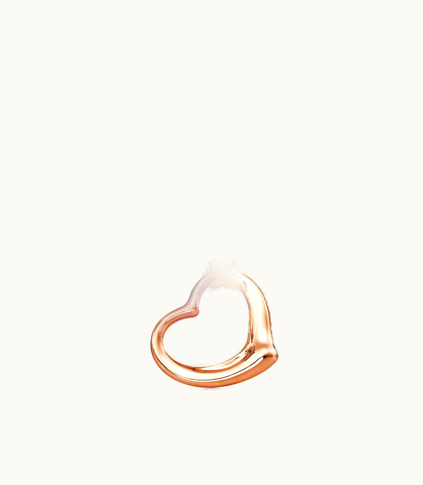 Tiffany & Co Elsa Peretti® Open Heart Mesh Pendant In 18K Rose Gold