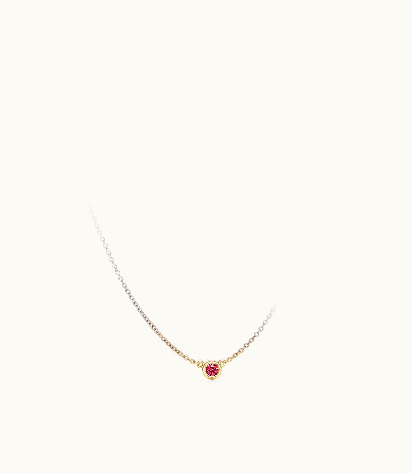 Tiffany & Co Elsa Peretti® Color By The Yard Pendant In Yellow Gold With A Ruby
