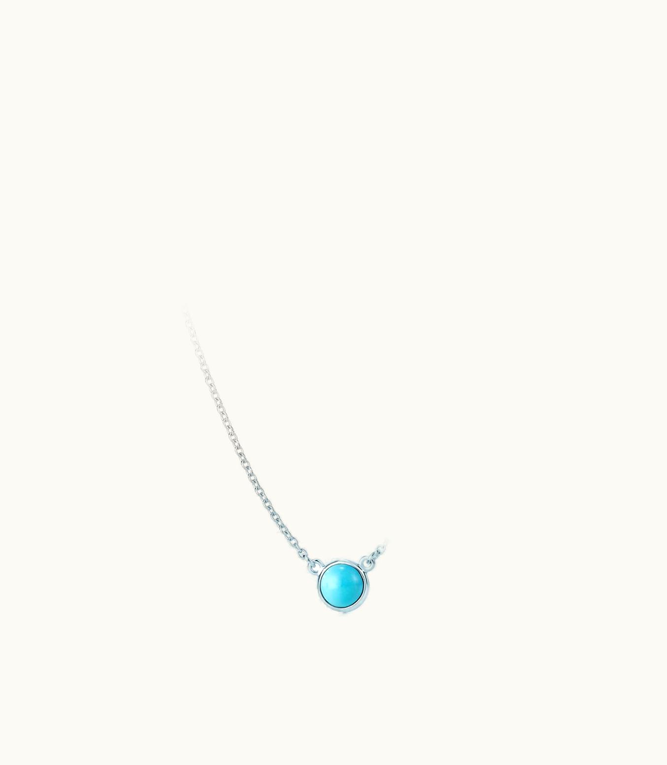 Tiffany & Co Elsa Peretti® Color By The Yard Turquoise Pendant In Silver