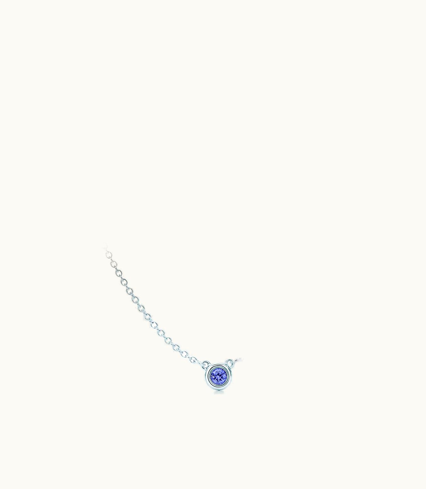 Tiffany & Co Elsa Peretti® Color By The Yard Tanzanite Pendant In Silver