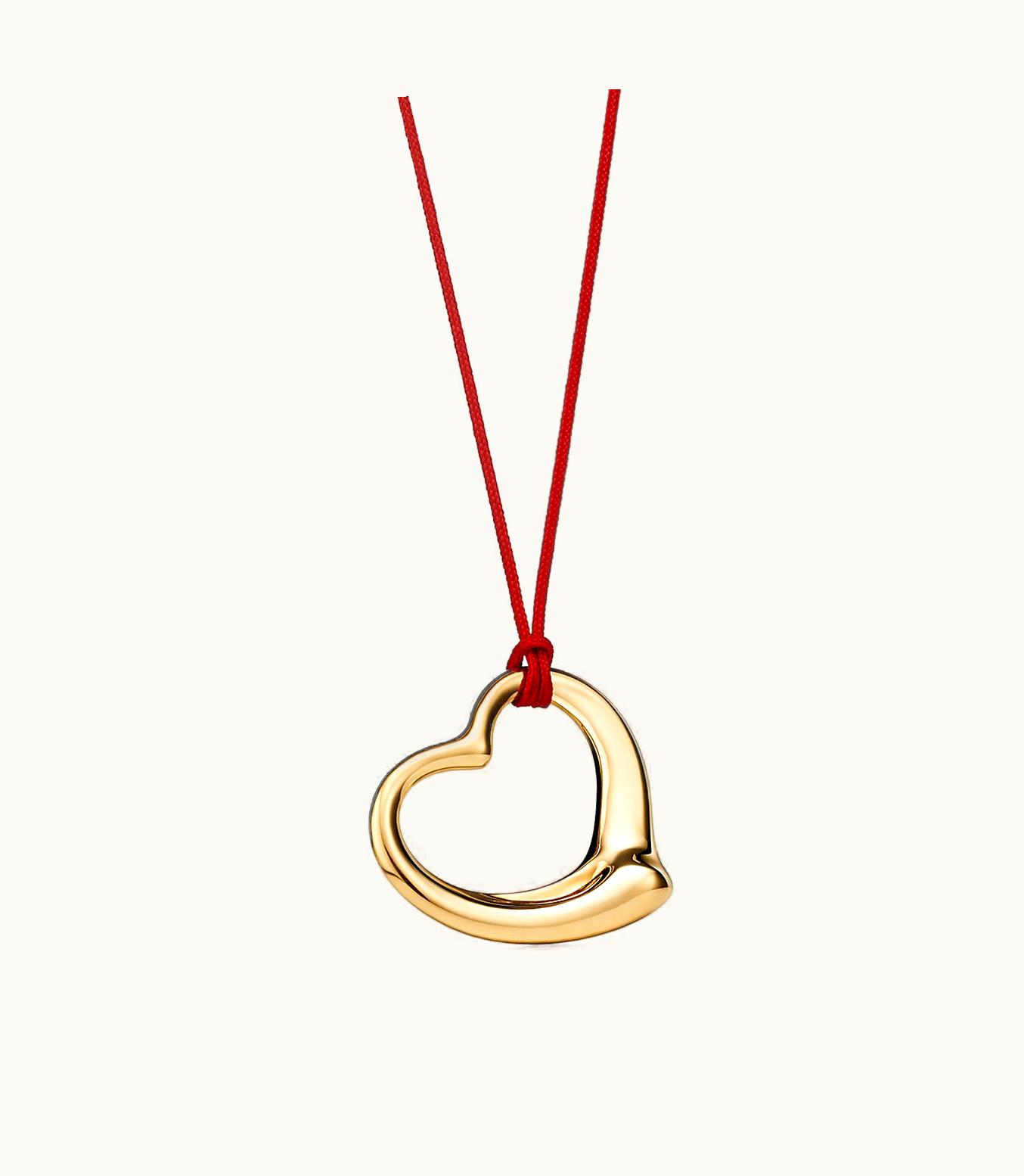 Tiffany & Co Elsa Peretti® Open Heart Pendant In Yellow Gold, 36 Mm