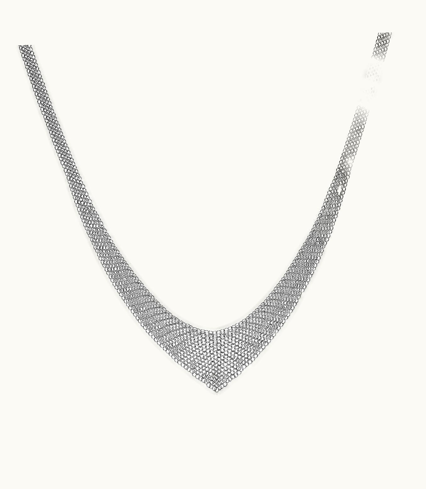 Tiffany & Co Elsa Peretti® Mesh Bib Necklace In Sterling Silver, Mini