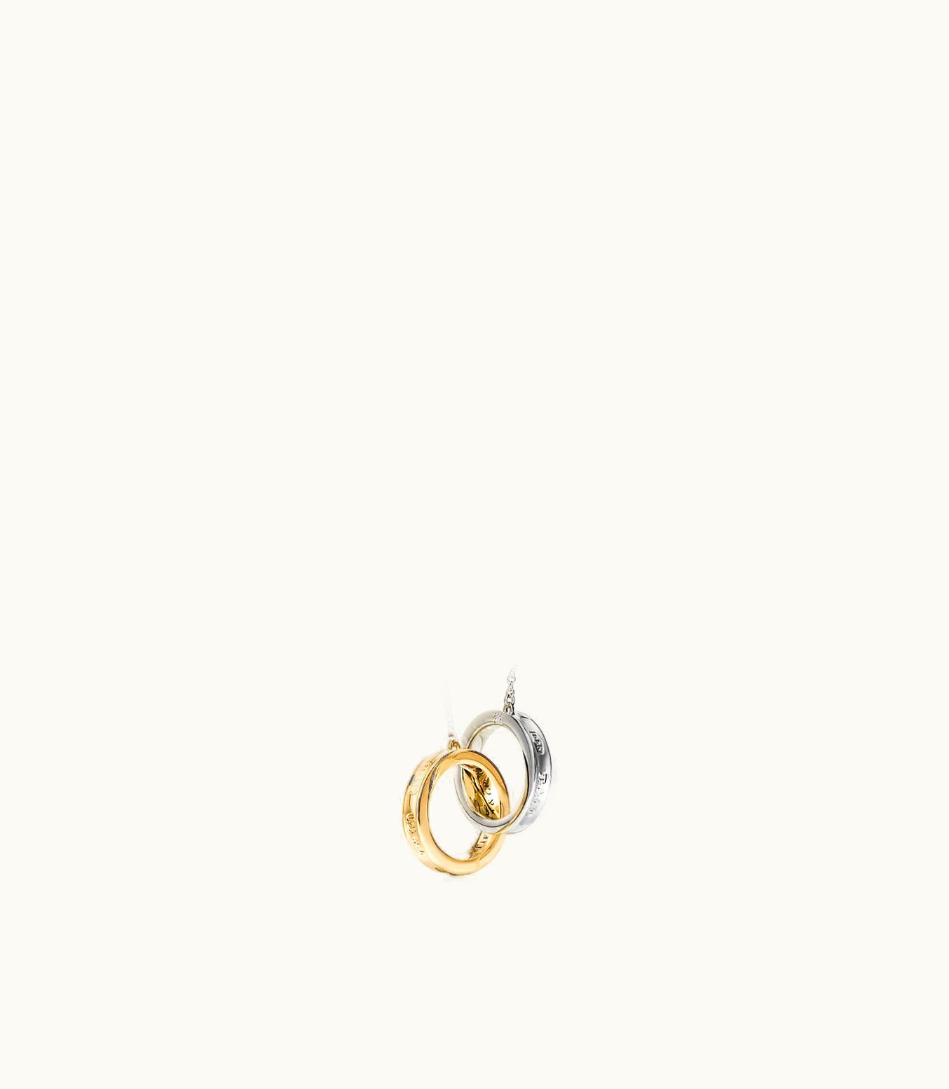 Tiffany & Co Tiffany 1837™ Interlocking Circles Pendant In Sterling Silver And 18K Gold