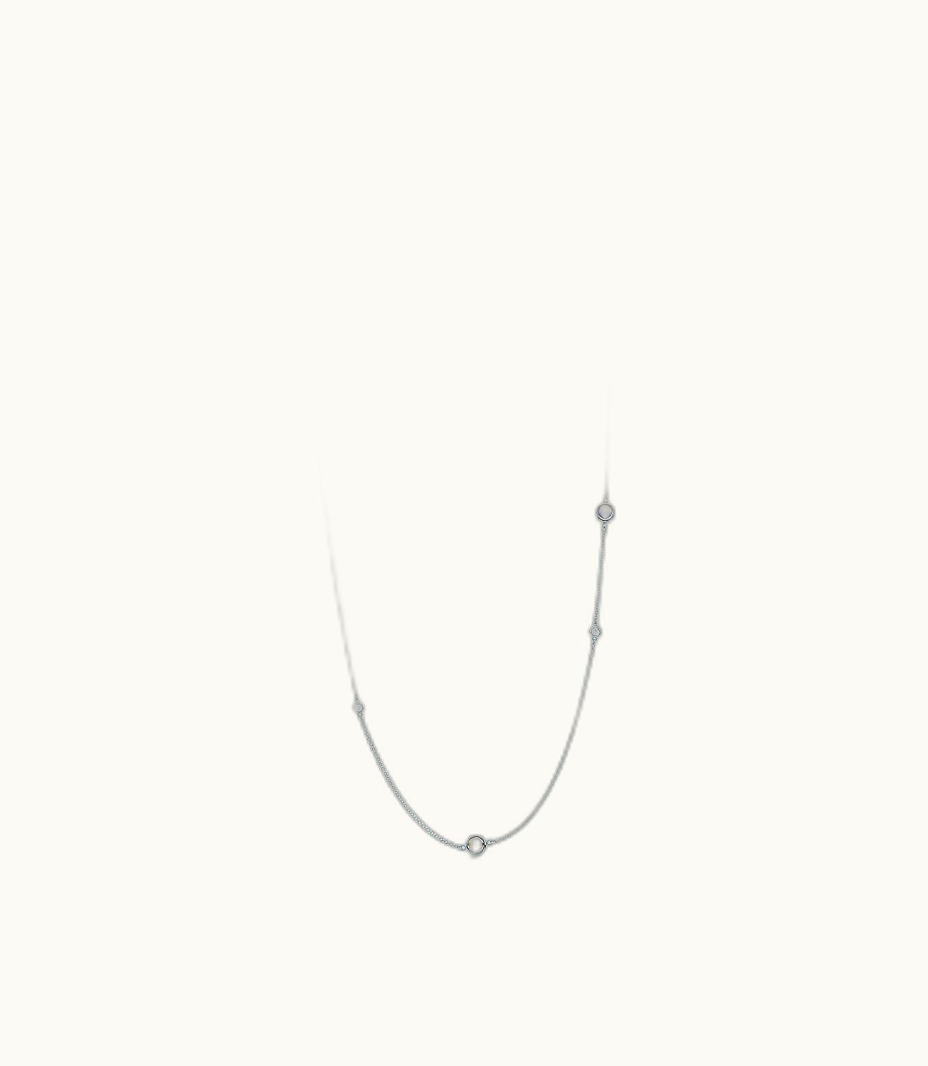 Tiffany & Co Elsa Peretti® Color By The Yard Necklace In Silver With Rainbow Moonstones
