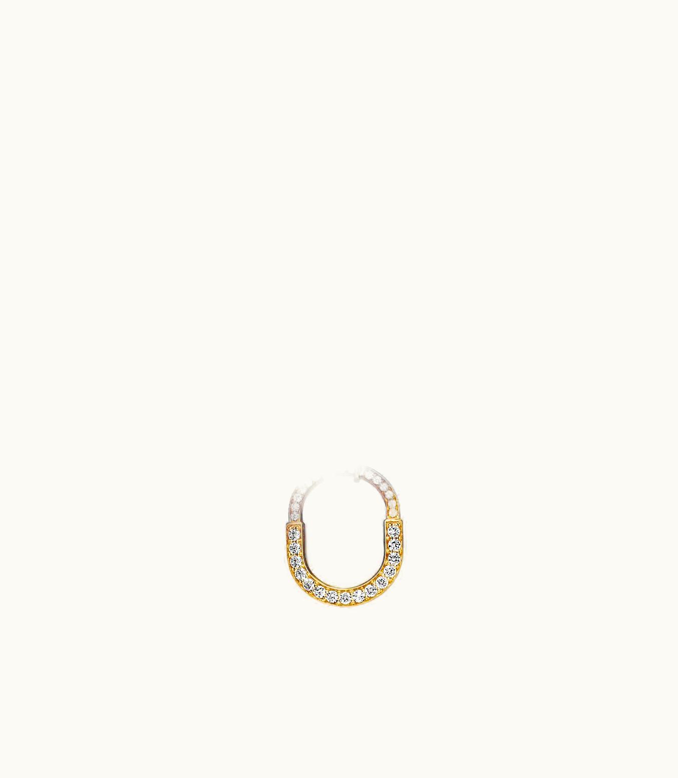 Tiffany & Co Tiffany Lock Pendant In Yellow Gold With Pavé Diamonds, Medium