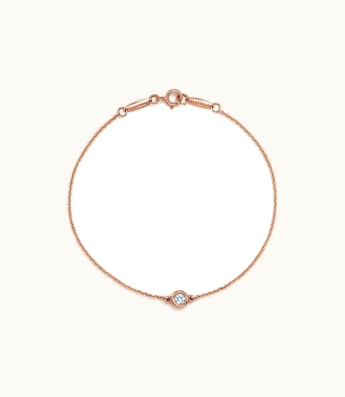 Tiffany & Co Elsa Peretti® Diamonds By The Yard® Bracelet In 18K Rose Gold, Medium