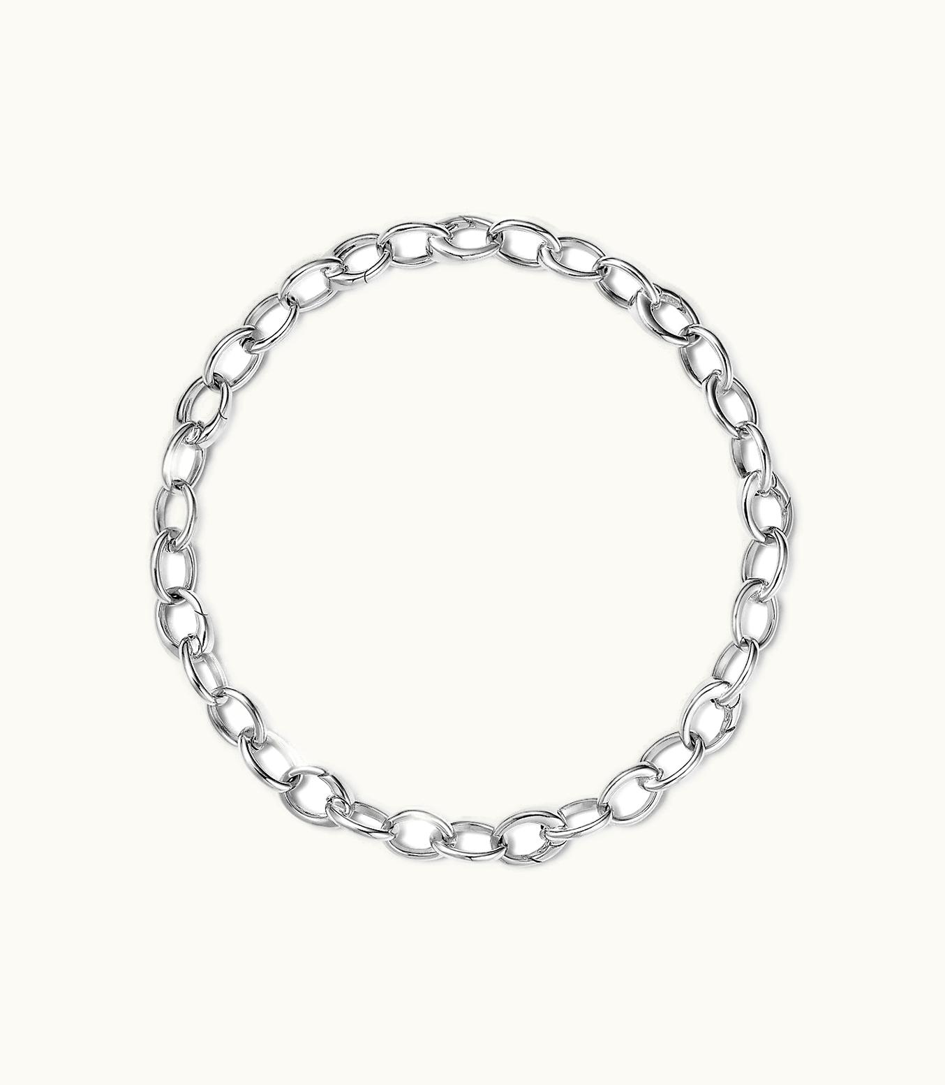 Tiffany & Co Oval Link Bracelet In Sterling Silver, Medium