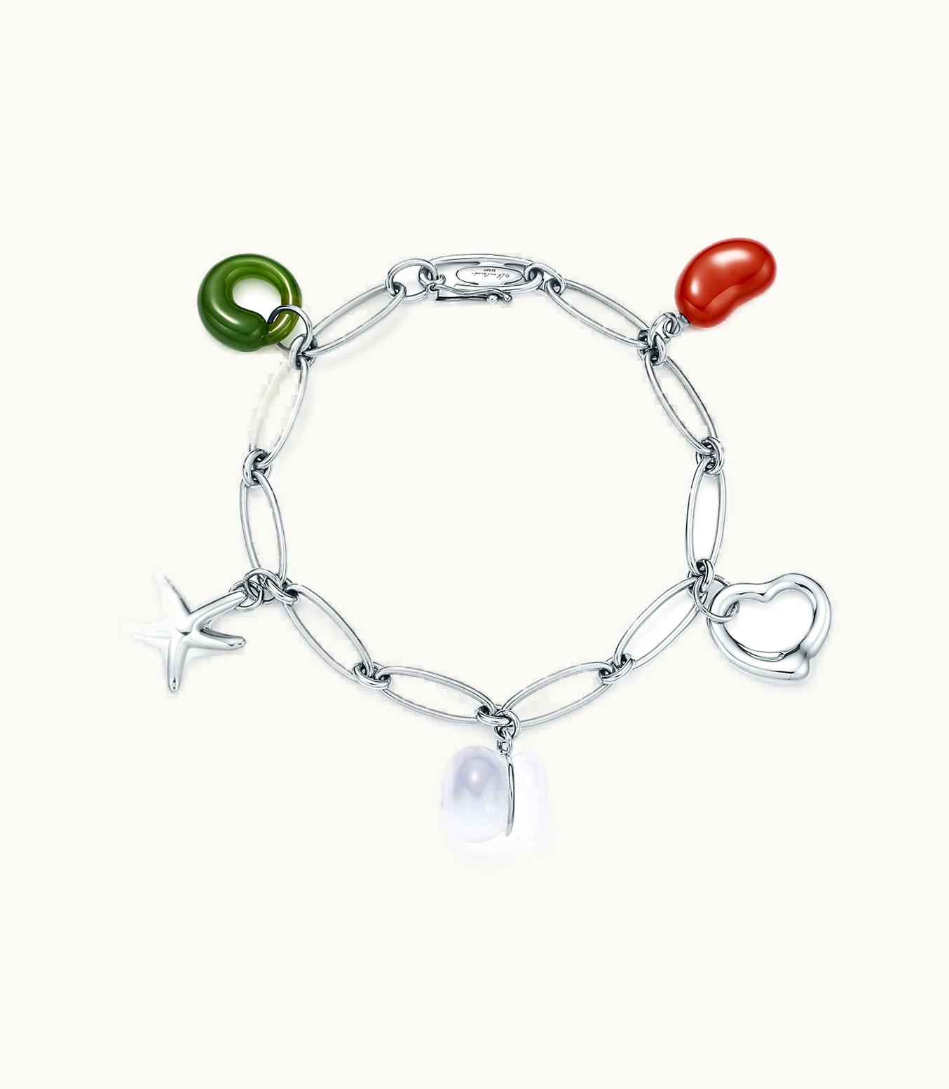 Tiffany & Co Elsa Peretti® Five-Charm Bracelet In Sterling Silver