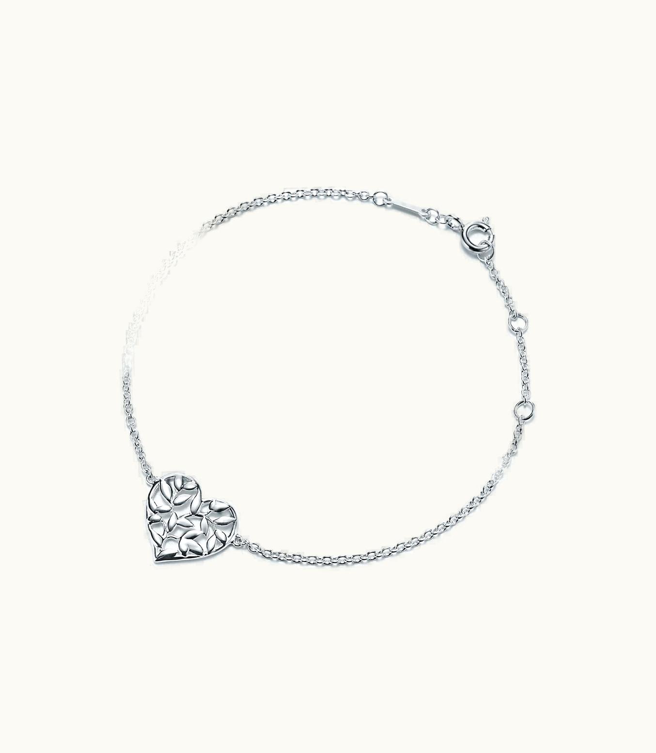 Tiffany & Co Paloma Picasso® Olive Leaf Heart Bracelet In Sterling Silver