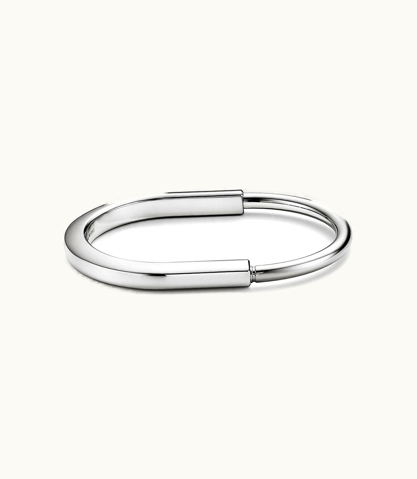 Tiffany & Co Tiffany Lock Bangle In White Gold