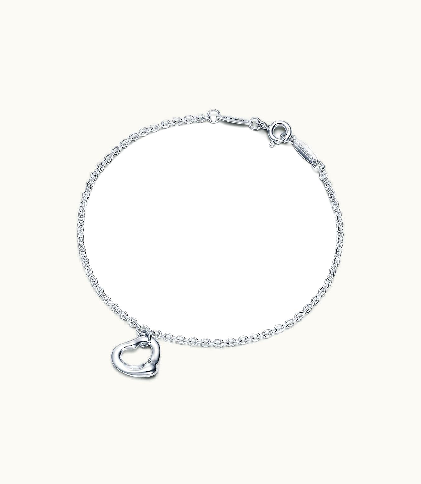 Tiffany & Co Elsa Peretti® Sterling Silver Open Heart Bracelet