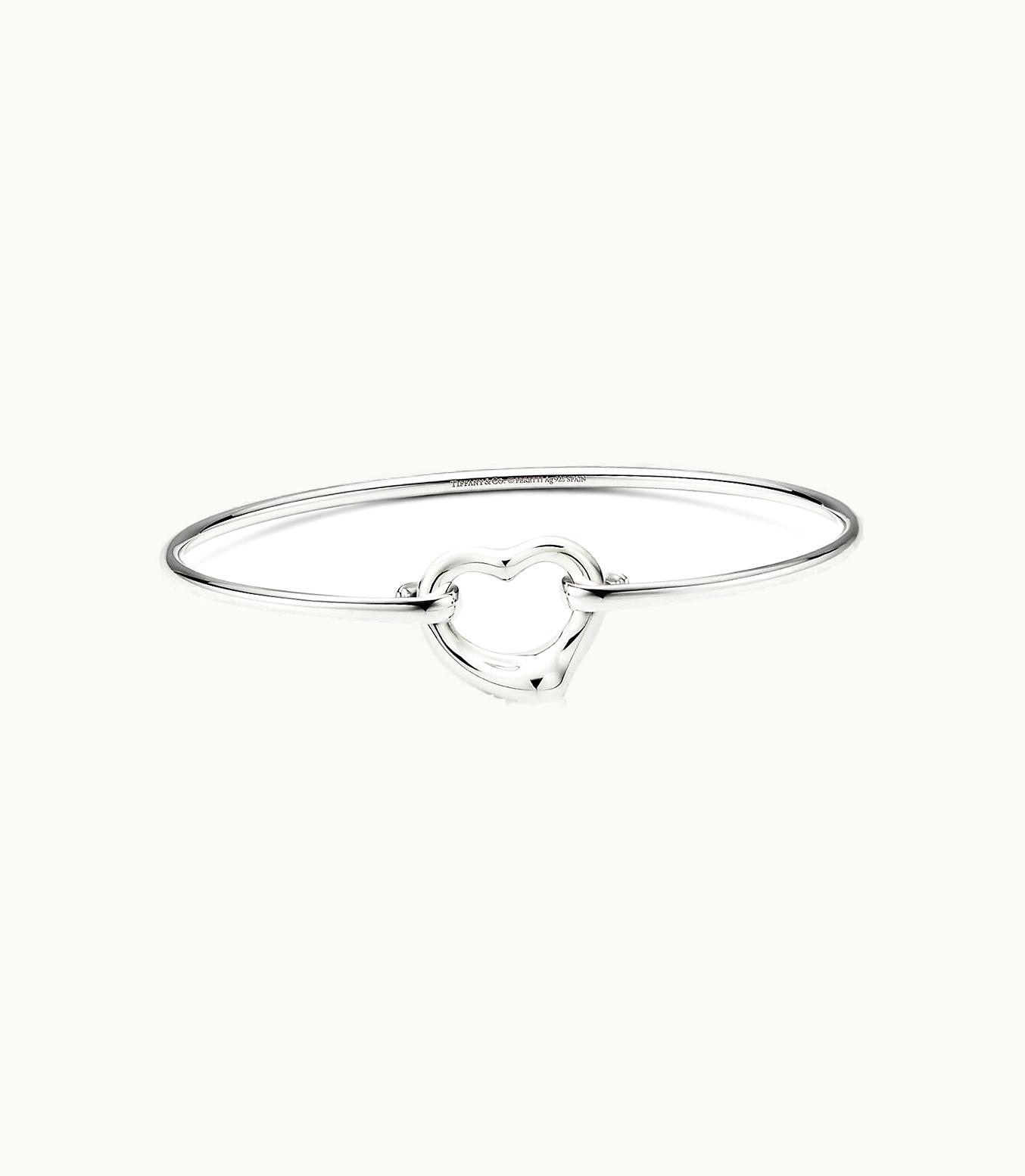Tiffany & Co Elsa Peretti® Open Heart Bangle In Sterling Silver, Medium
