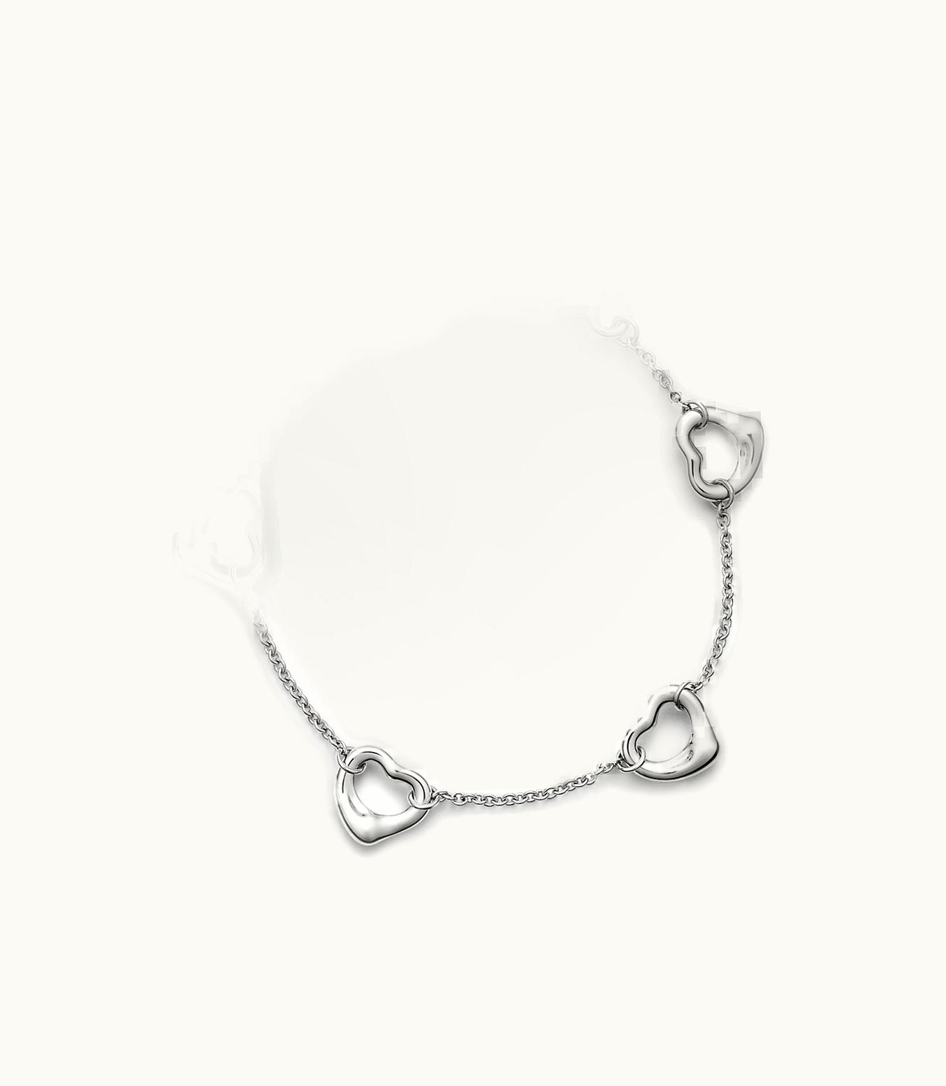 Tiffany & Co Elsa Peretti® Open Heart Bracelet In Sterling Silver, Medium