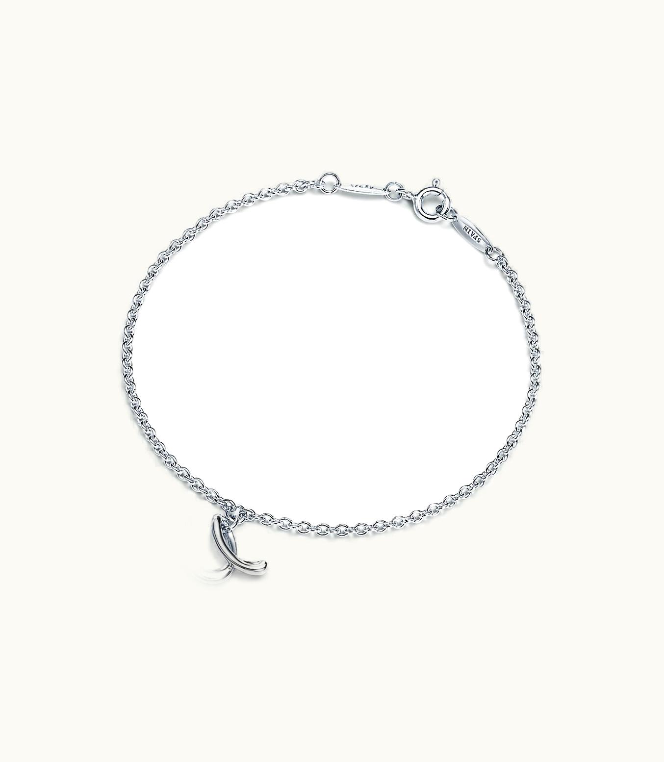 Tiffany & Co Elsa Peretti® Alphabet Bracelet In Sterling Silver. Letters A-Z Available