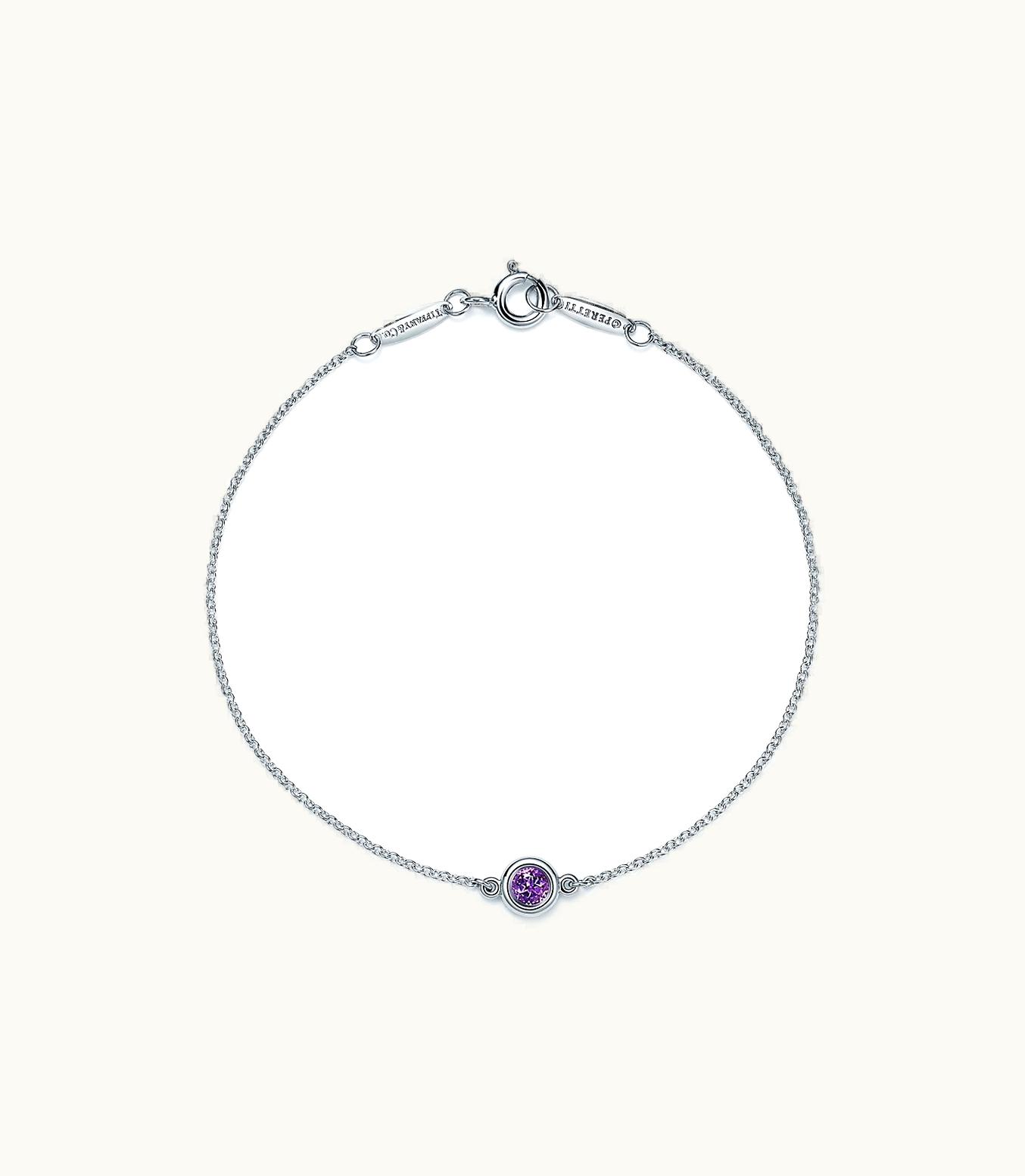 Tiffany & Co Elsa Peretti® Color By The Yard Bracelet In Sterling Silver With An Amethyst