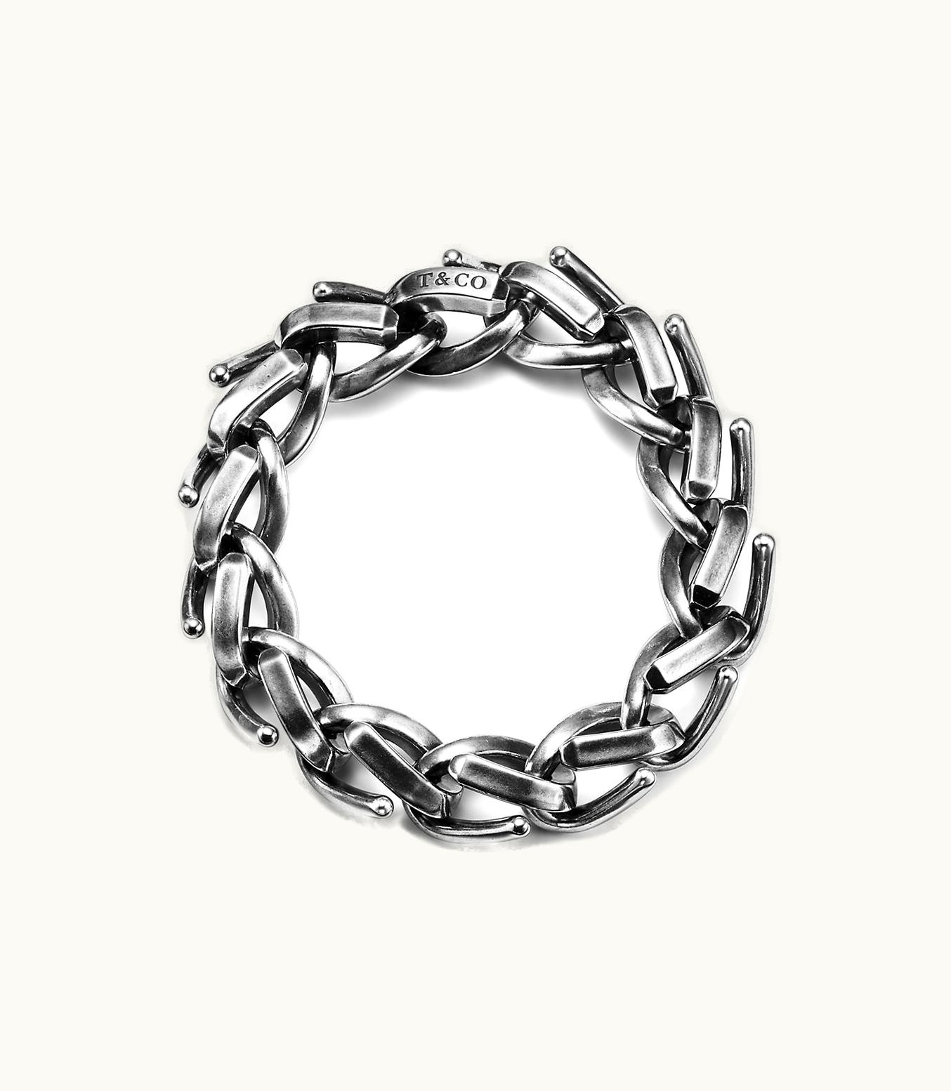 Tiffany & Co Tiffany Forge Large Link Bracelet In Blackened Sterling Silver