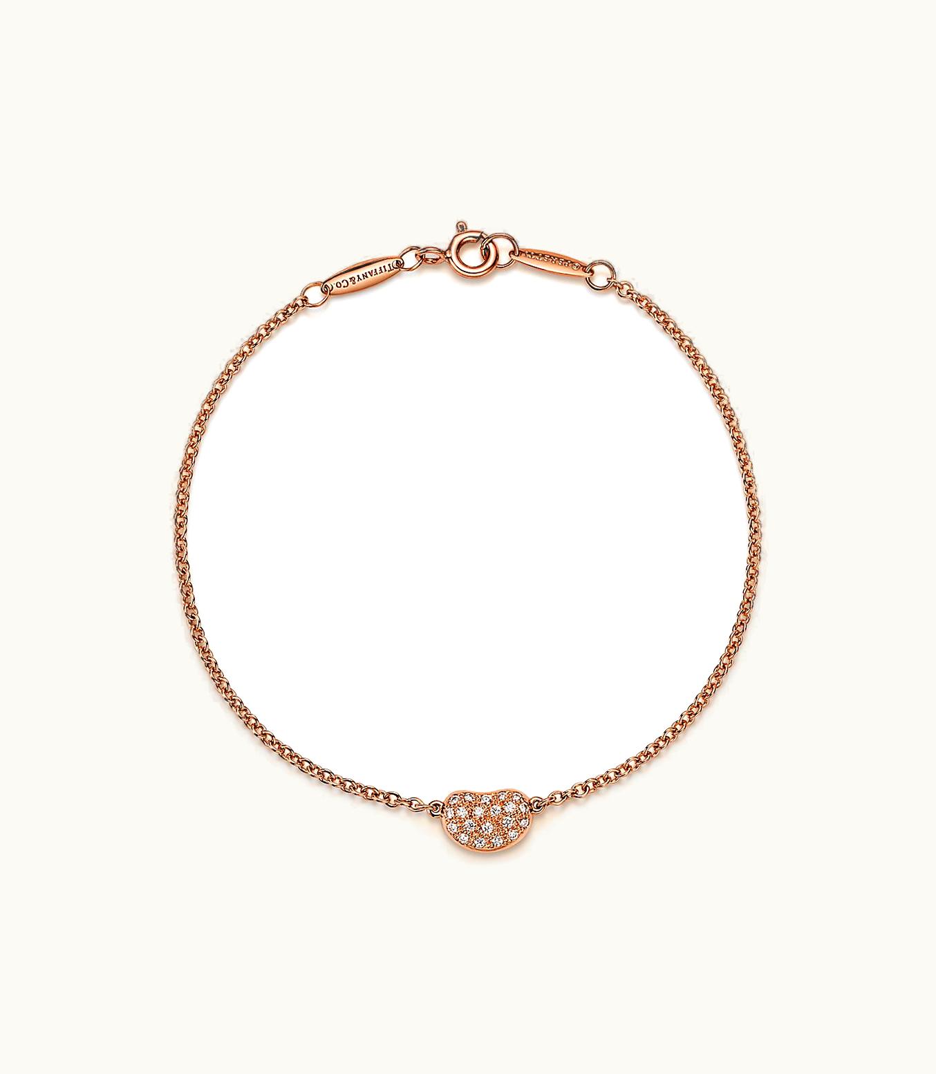Tiffany & Co Elsa Peretti® Bean Design Bracelet In Rose Gold With Diamonds