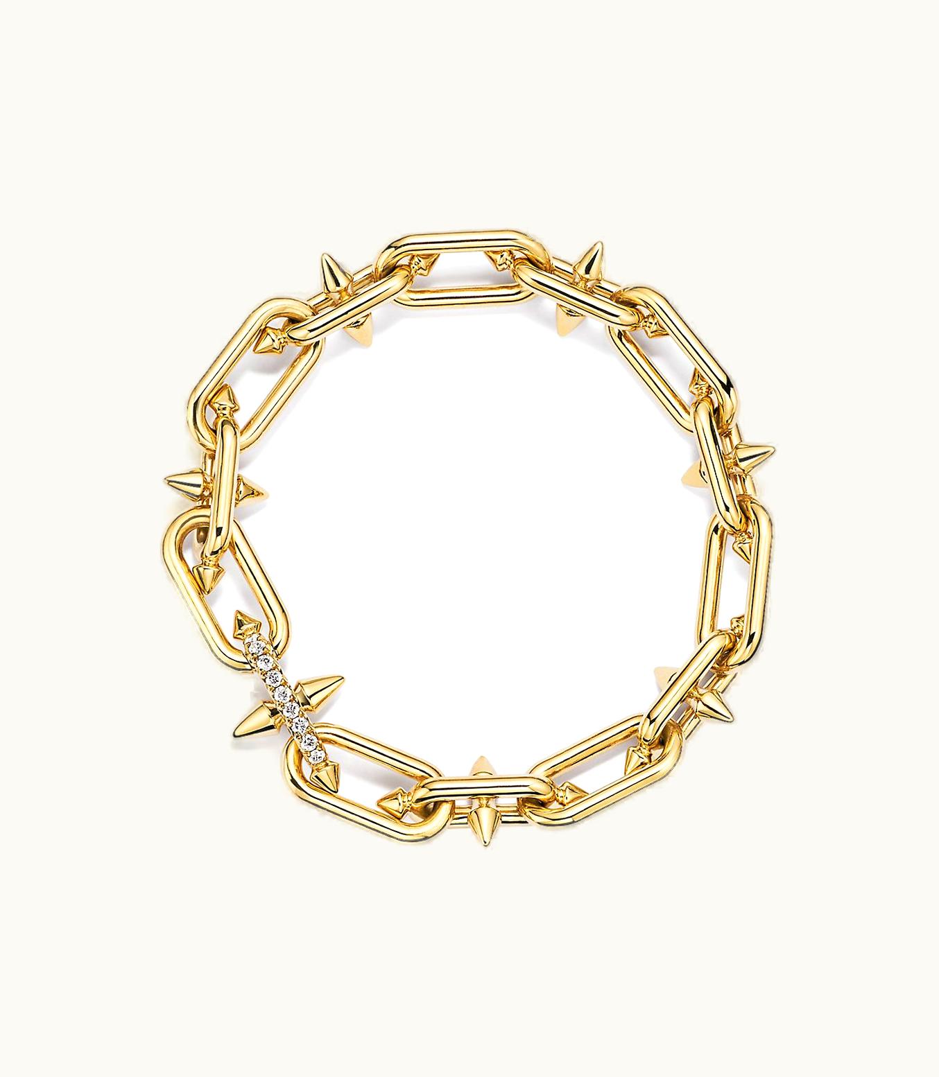 Tiffany & Co Tiffany Titan By Pharrell Williams Clasp Bracelet In Gold With Diamonds