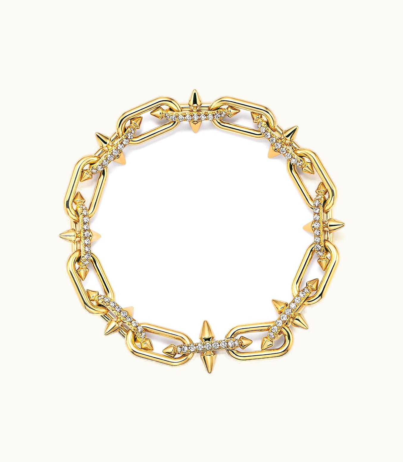 Tiffany & Co Tiffany Titan By Pharrell Williams Link Bracelet In Gold With Diamonds