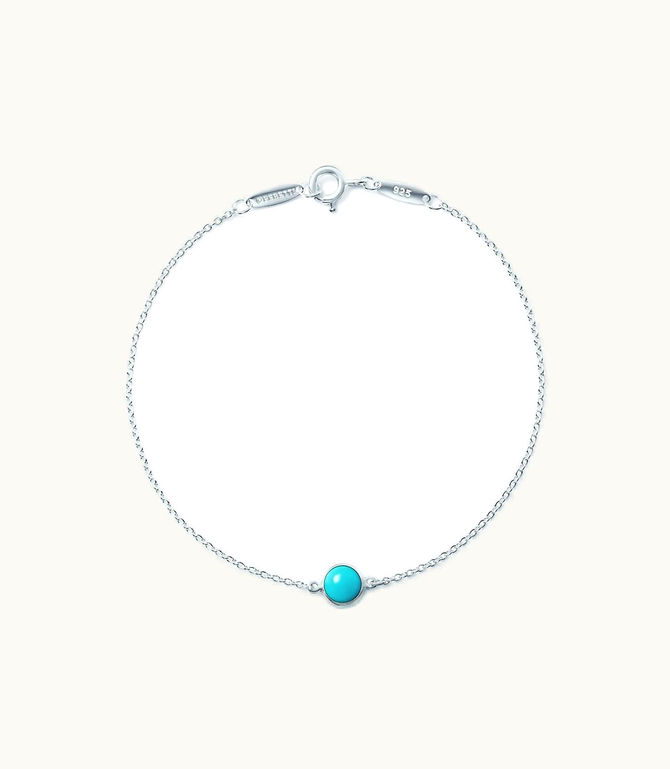Tiffany & Co Elsa Peretti® Color By The Yard Turquoise Bracelet In Silver