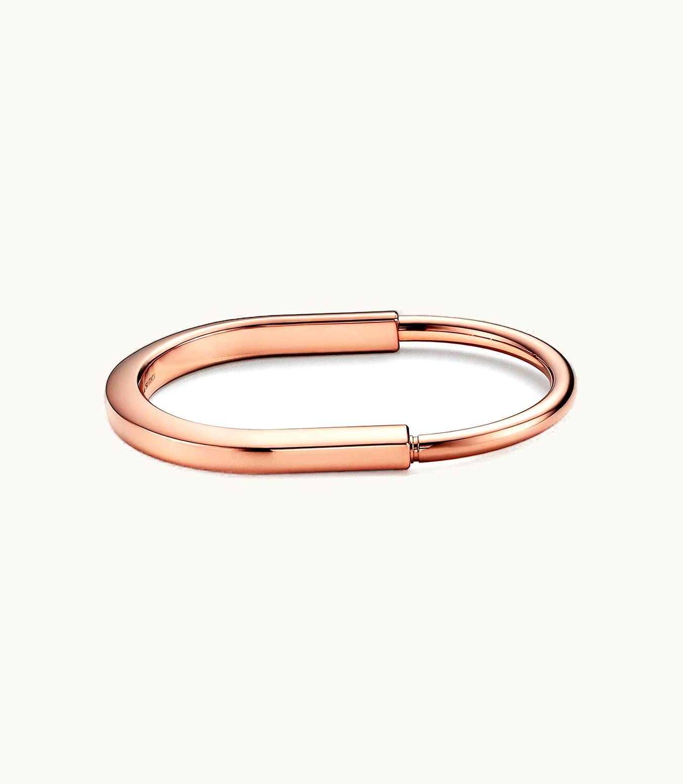 Tiffany & Co Tiffany Lock Bangle In Rose Gold