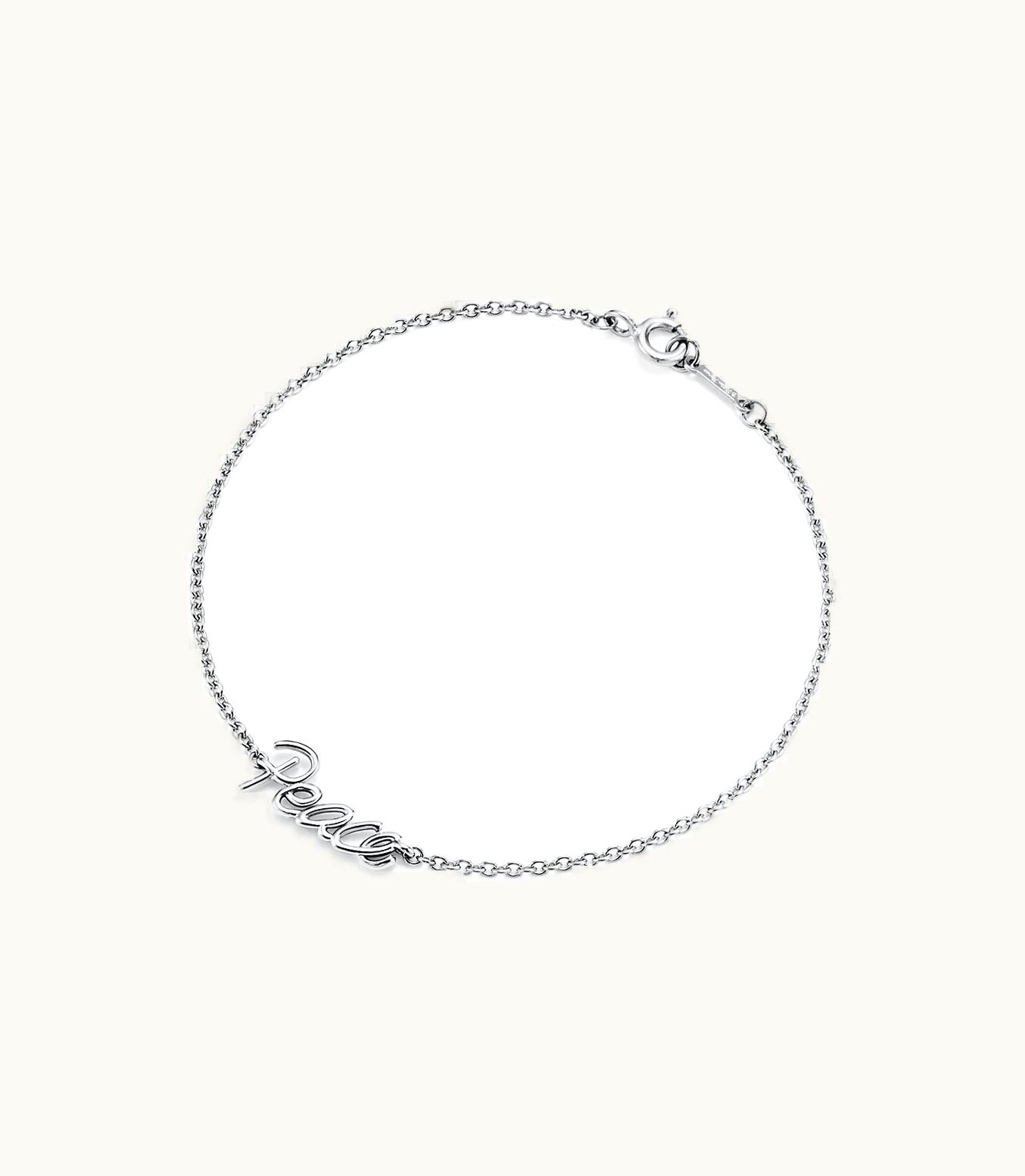 Tiffany & Co Paloma's Graffiti Peace Bracelet In Sterling Silver, Medium