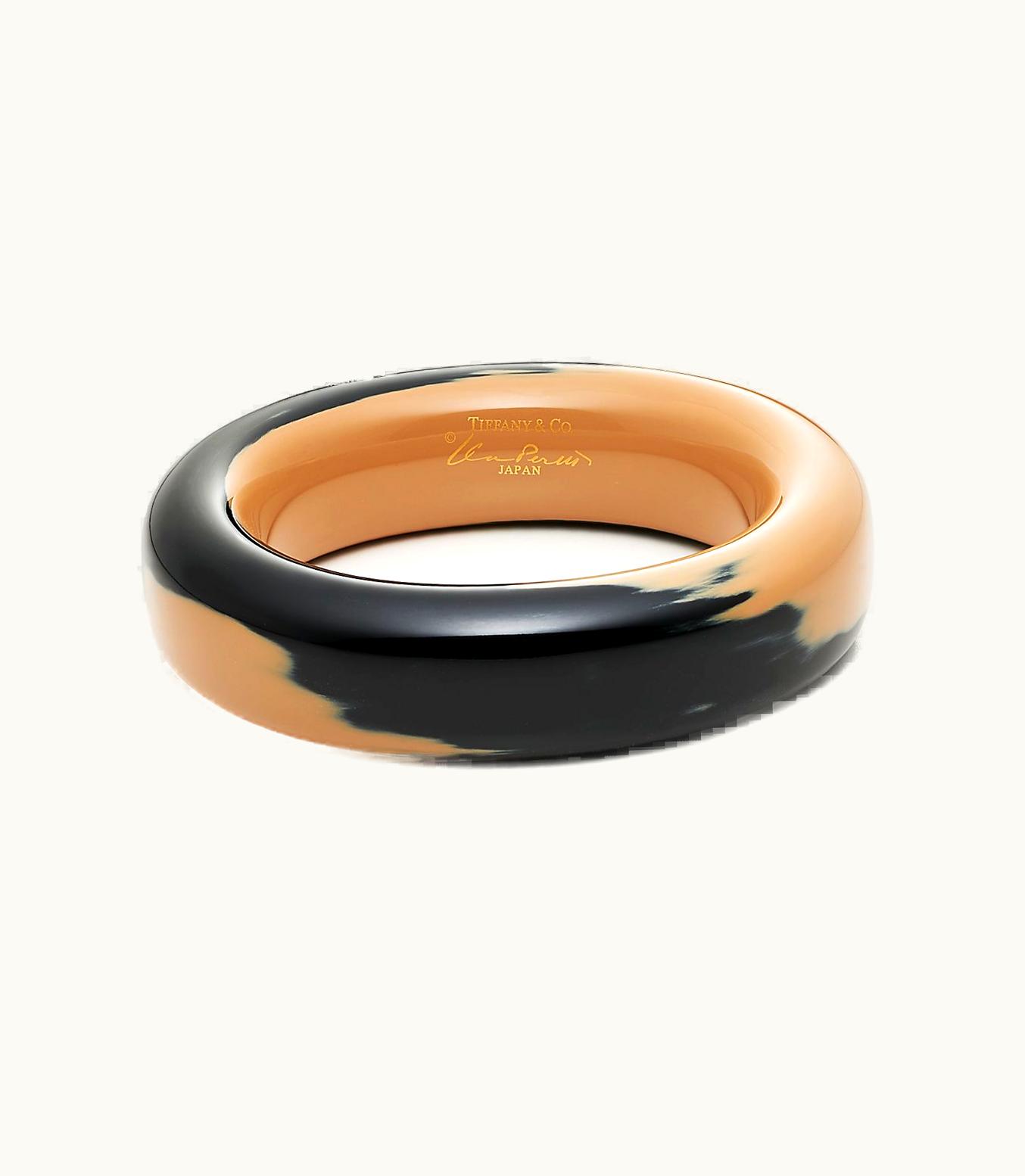 Tiffany & Co Elsa Peretti® Bangle In Black And Ivory Lacquer Over Japanese Hardwood, Medium