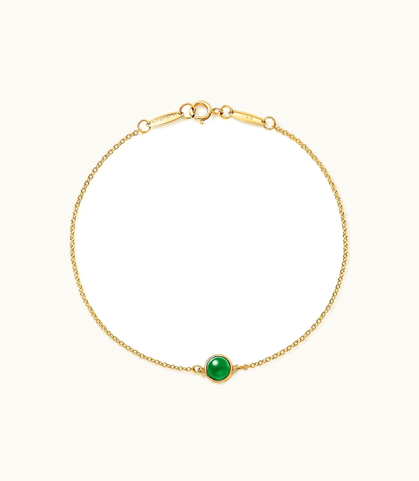Tiffany & Co Elsa Peretti® Color By The Yard Green Jade Bracelet In Yellow Gold