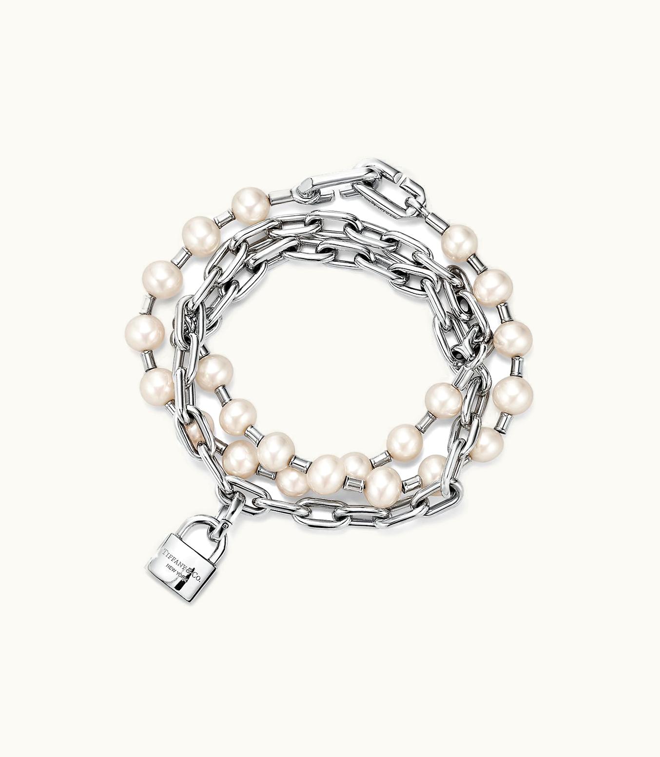 Tiffany & Co Tiffany Hardwear Pearl Lock Bracelet In Silver, Medium
