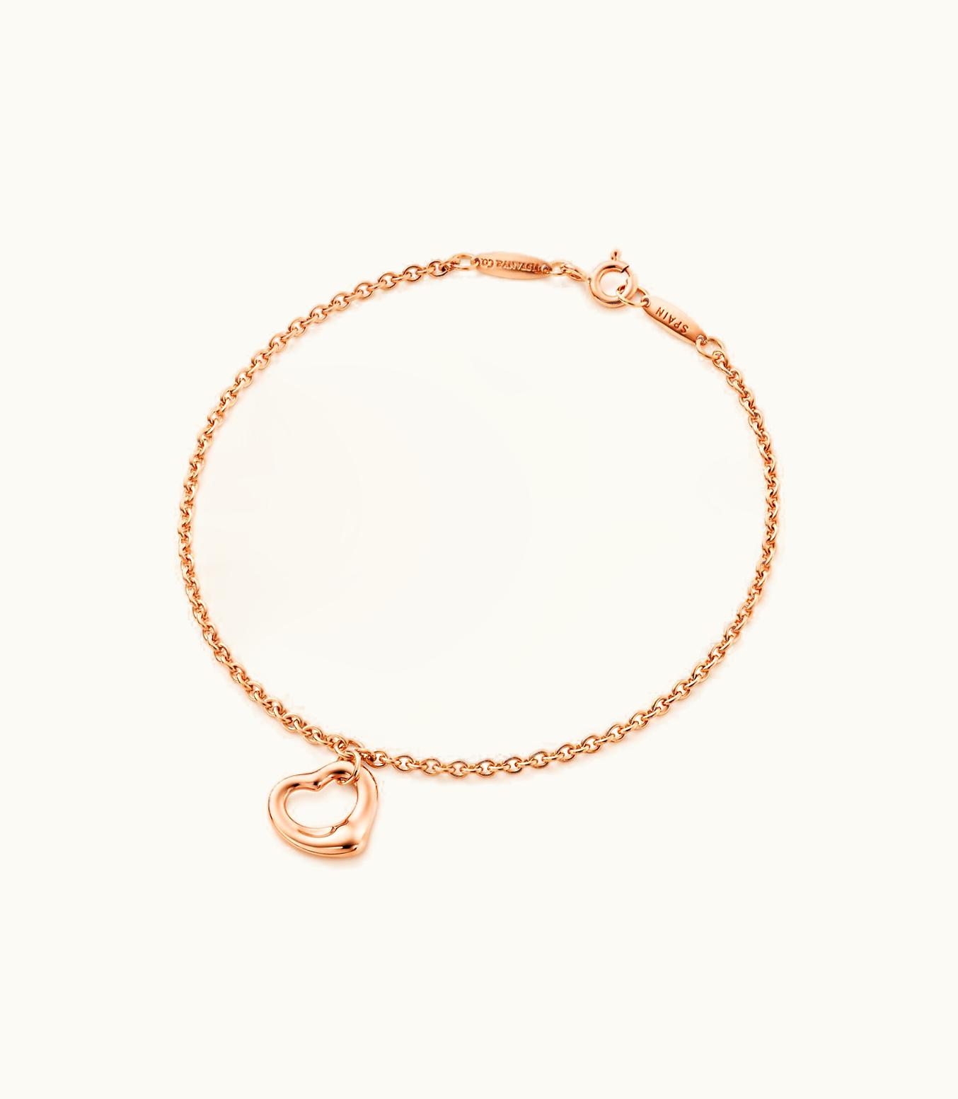 Tiffany & Co Elsa Peretti® Open Heart Bracelet In Rose Gold, 11 Mm