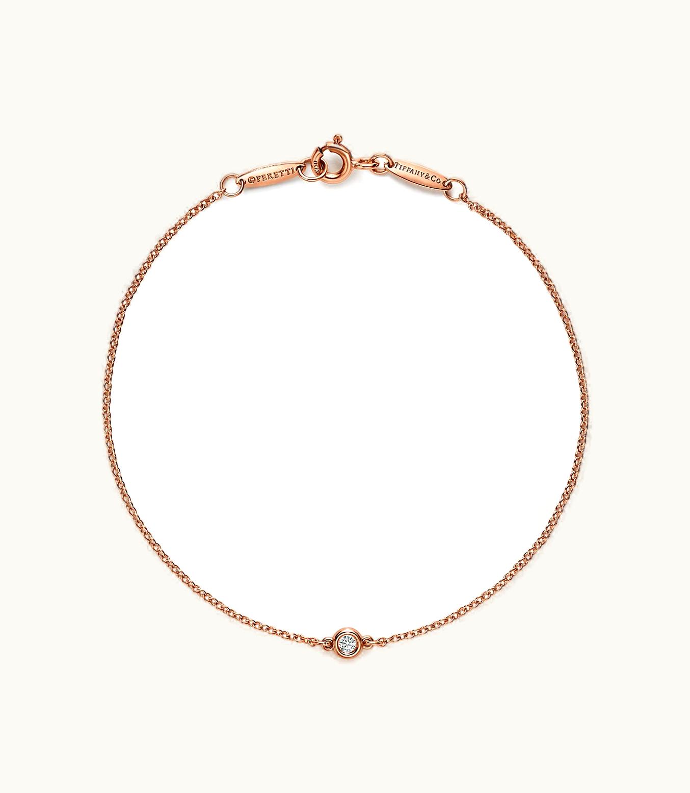 Tiffany & Co Elsa Peretti® Diamonds By The Yard® Bracelet In 18K Rose Gold With A Diamond