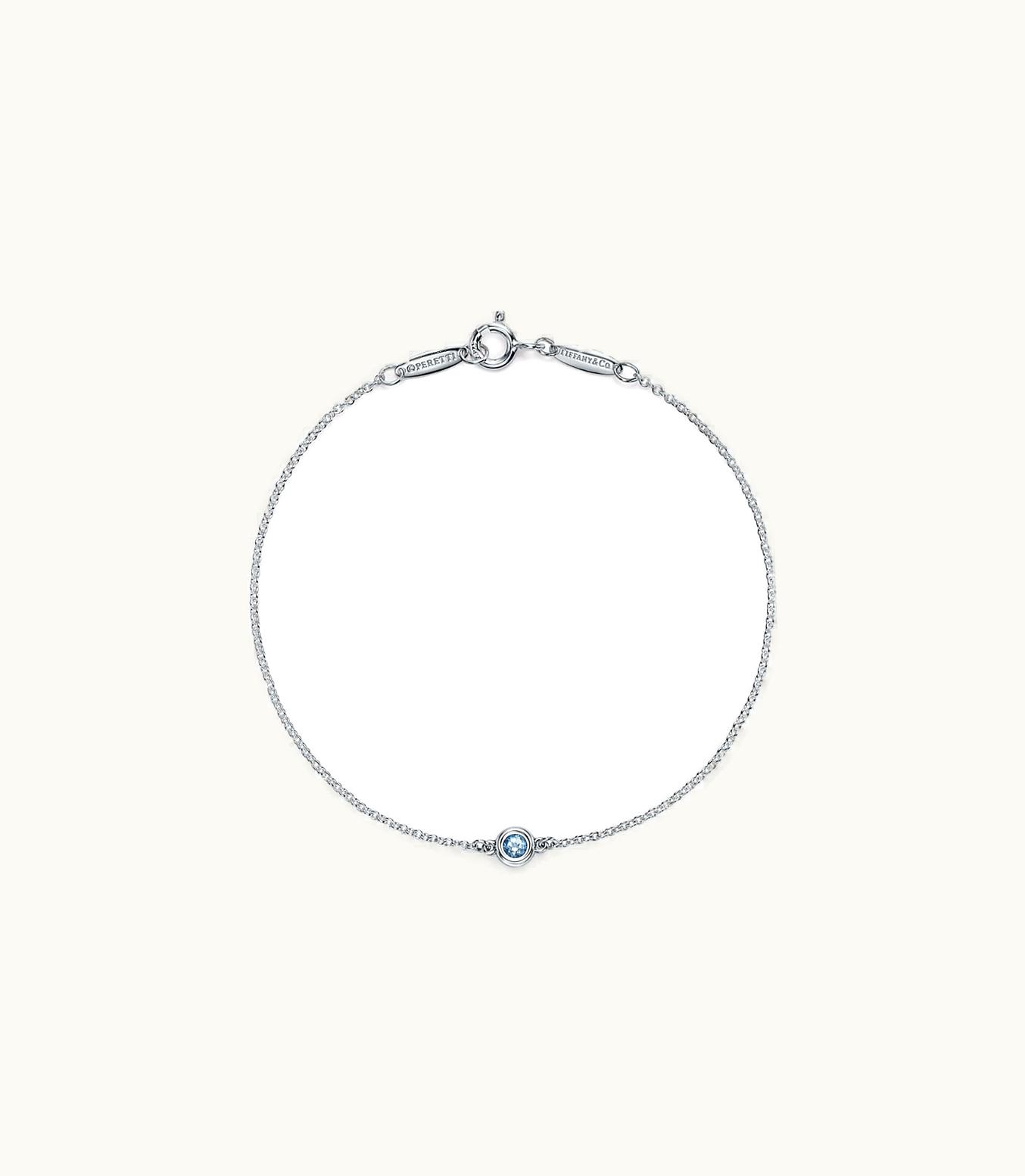 Tiffany & Co Elsa Peretti® Color By The Yard Aquamarine Bracelet In Silver