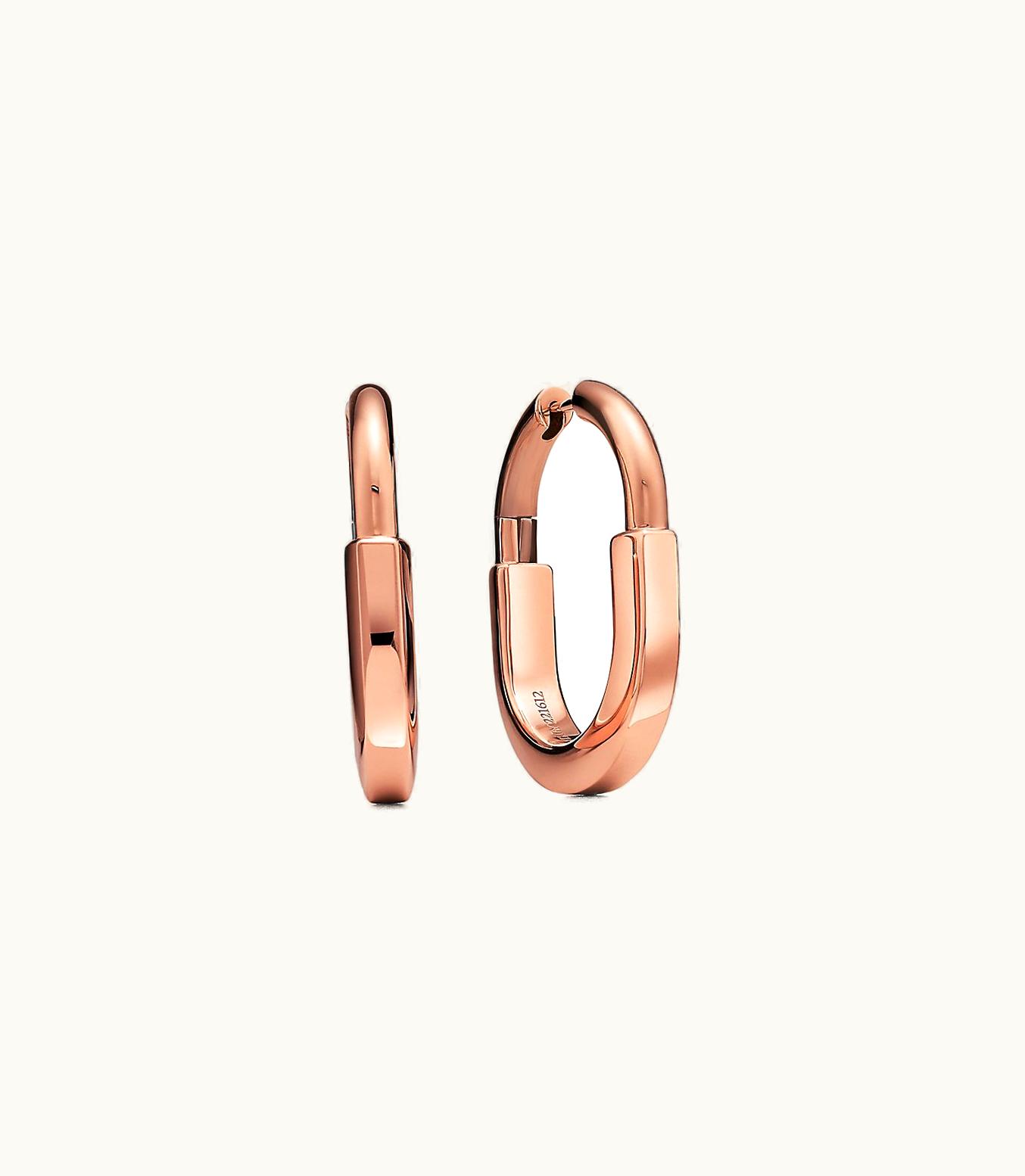 Tiffany & Co Tiffany Lock Earrings In Rose Gold, Medium